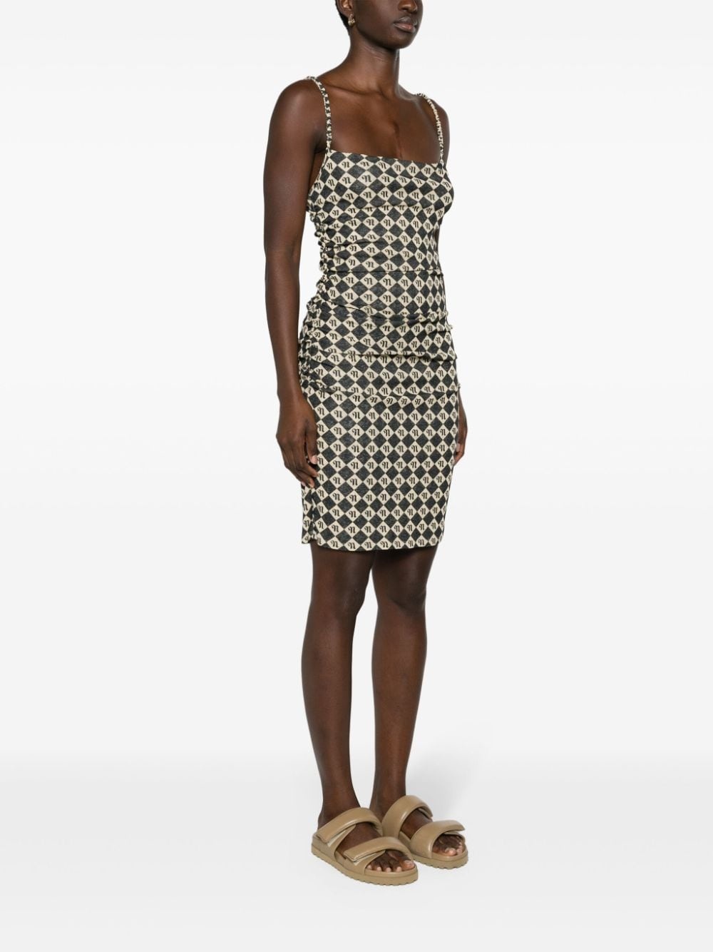 monogram-print minidress - 3