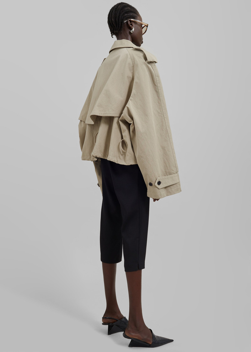 Mads Cropped Trench - Beige 15