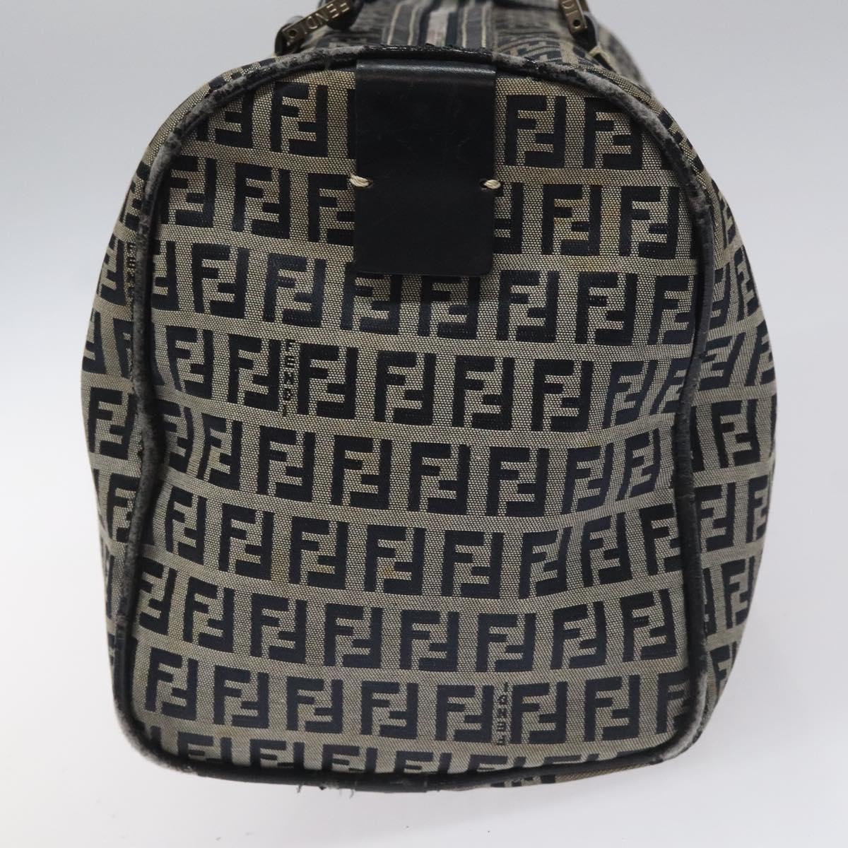 FENDI Zucchino Canvas Hand Bag Navy - 5