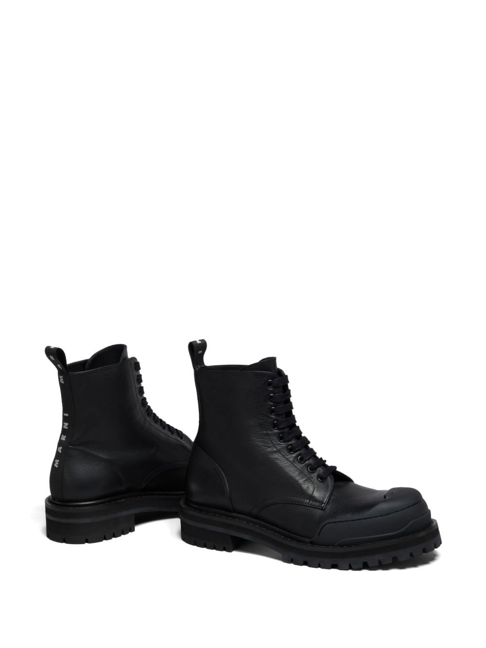 panelled toe combat boots - 4