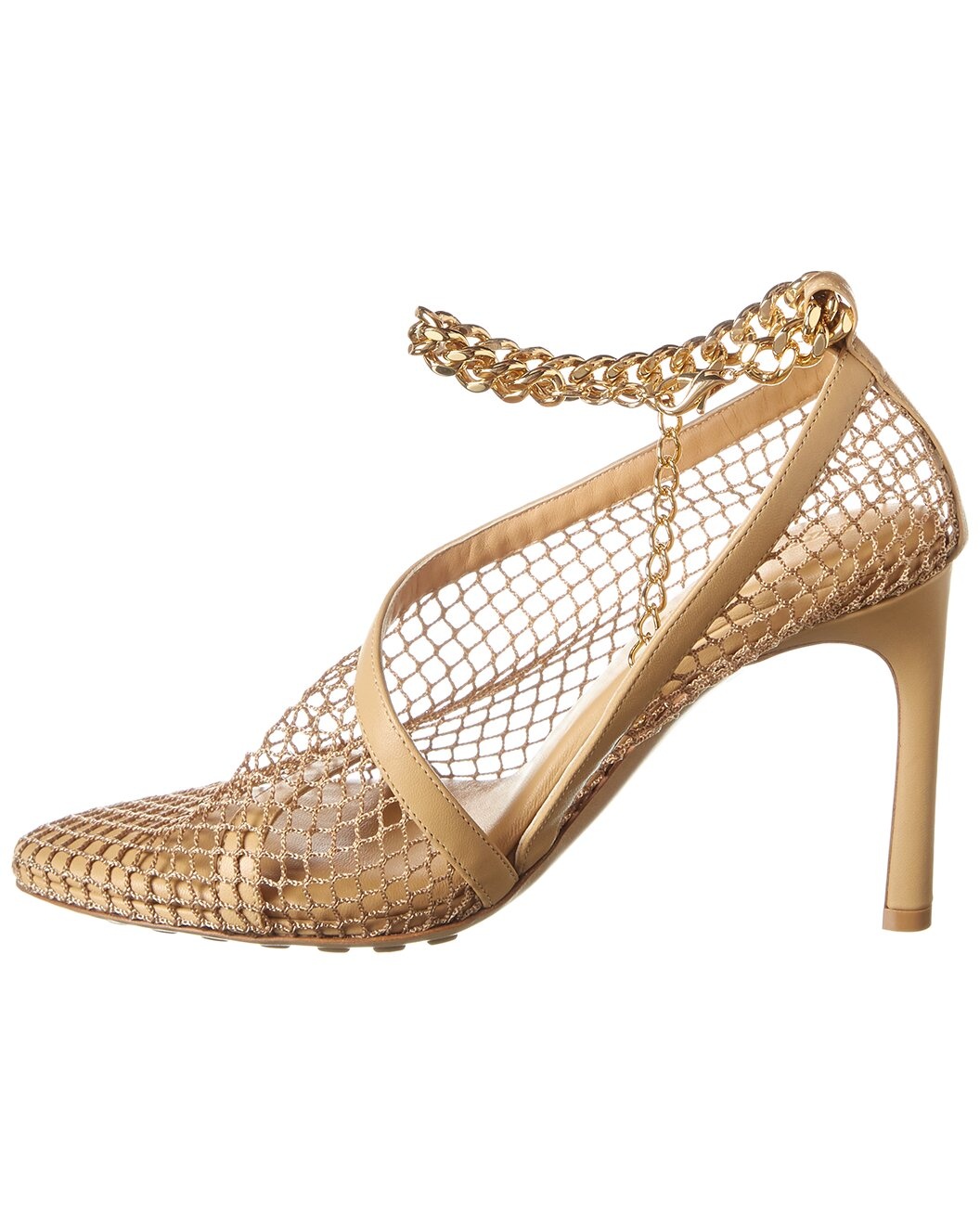 Bottega Veneta Mesh & Leather Ankle Strap Sandal - 2