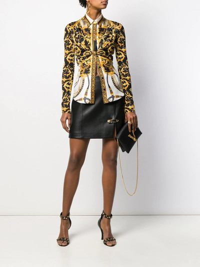 VERSACE safety pin mini skirt outlook