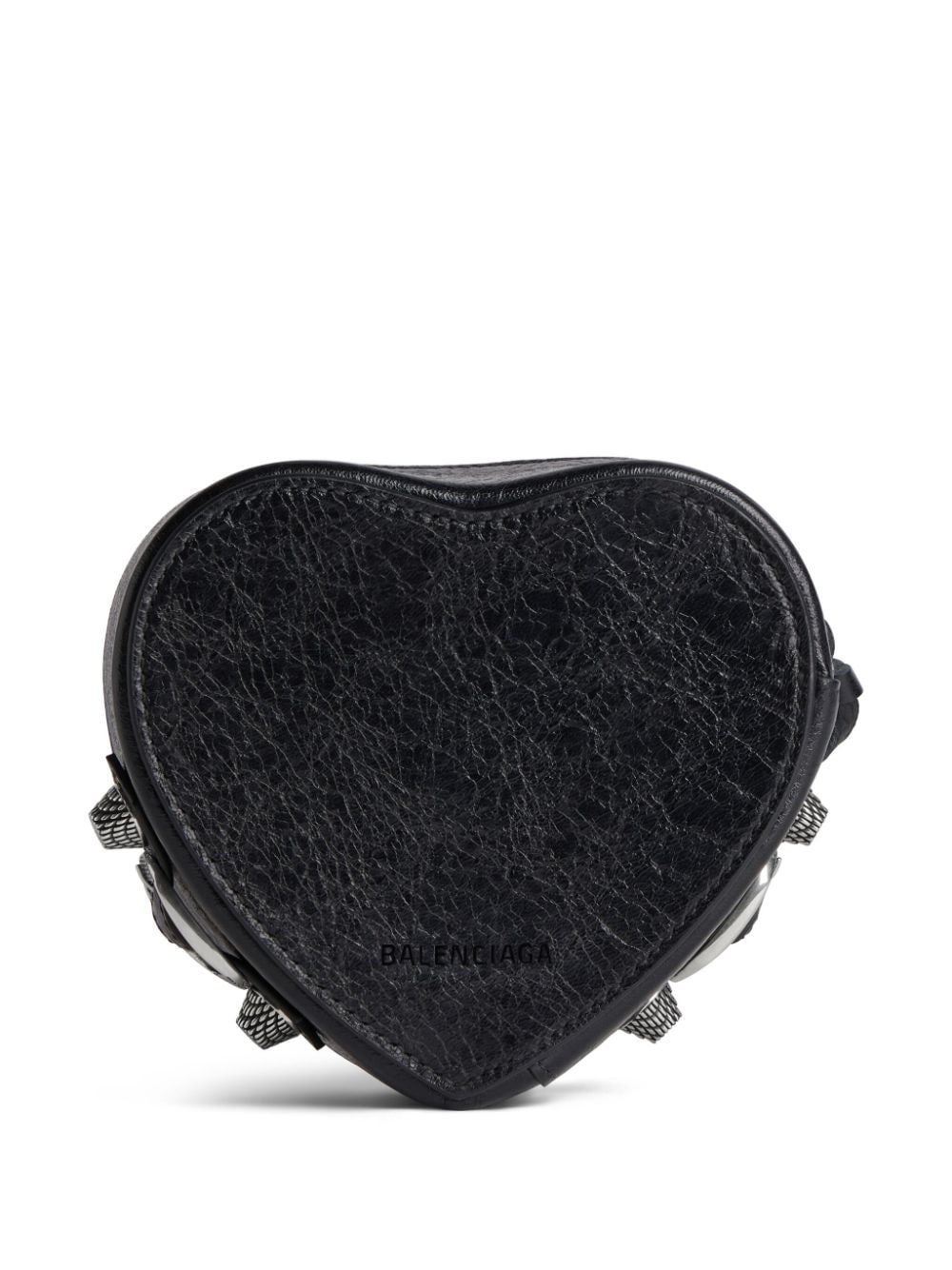 Le Cagole Heart leather clutch bag - 2