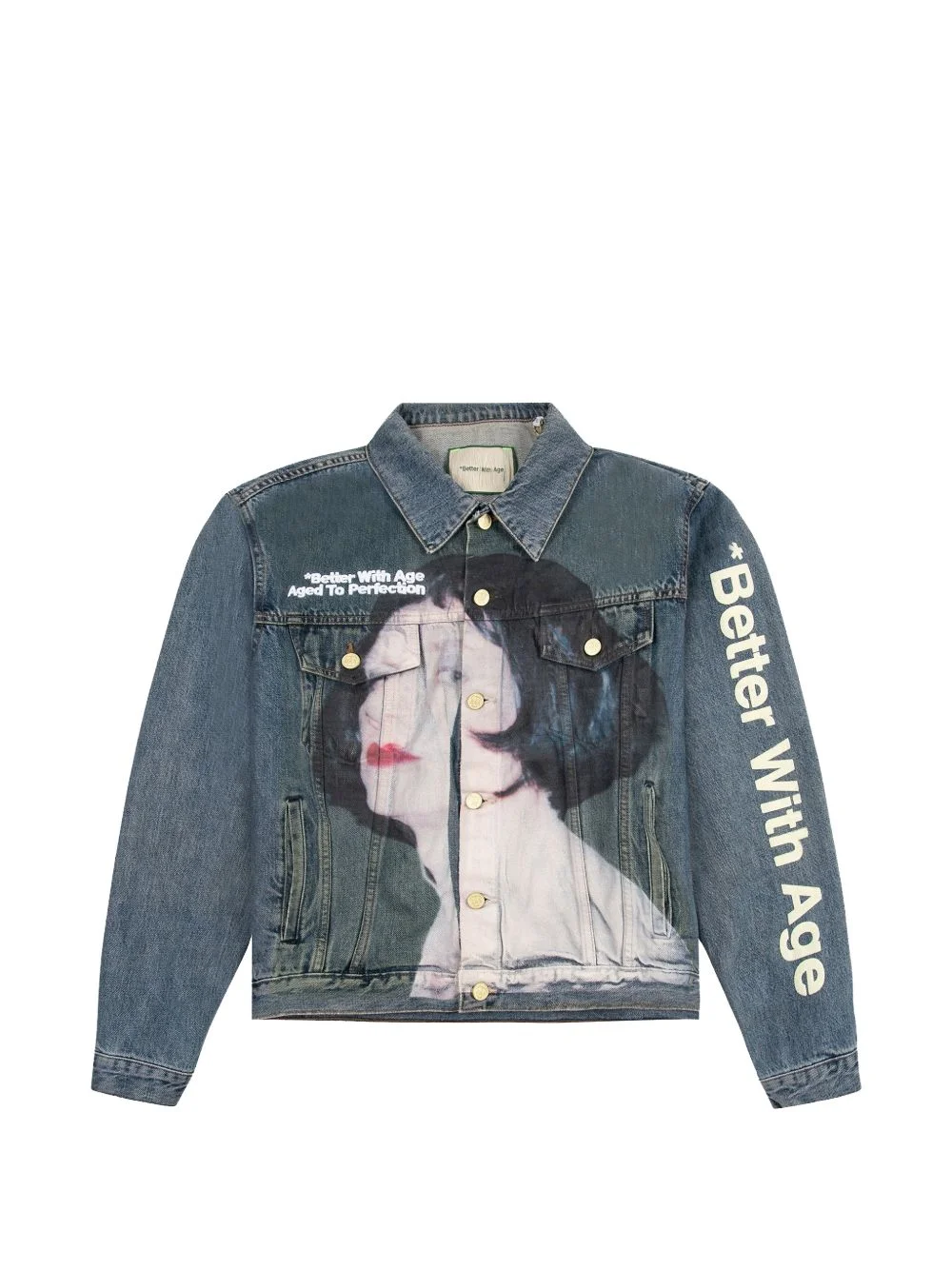 Brandy graphic-print denim jacket - 1