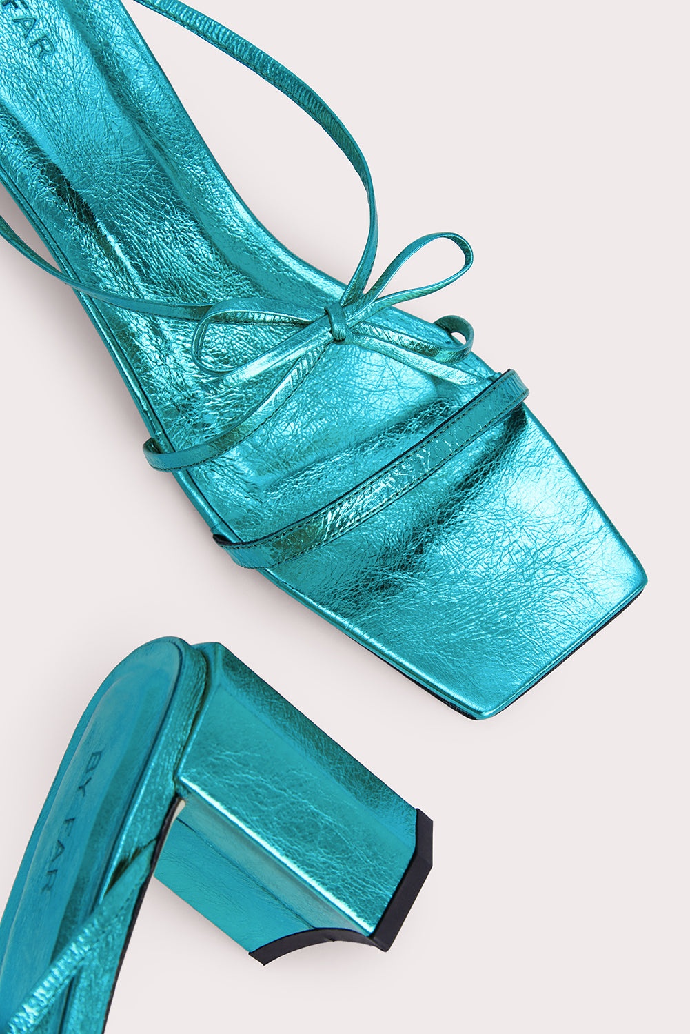June Aquamarine Metallic Leather - 5