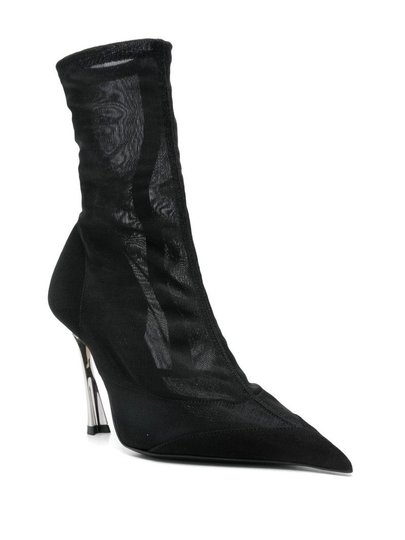 MUGLER 95mm mesh fang boots outlook
