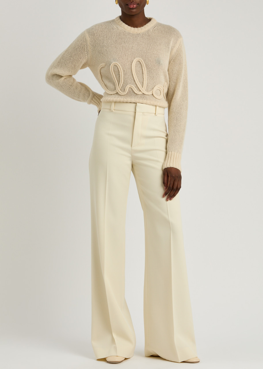Chloe Logo-appliqué Wool-blend Jumper - 4