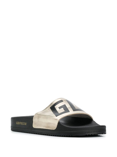 Golden Goose laminated logo slides outlook