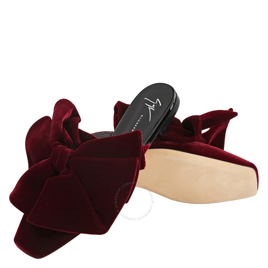 Giuseppe Zanotti Savarin Suede Bow Flat Mules - 2