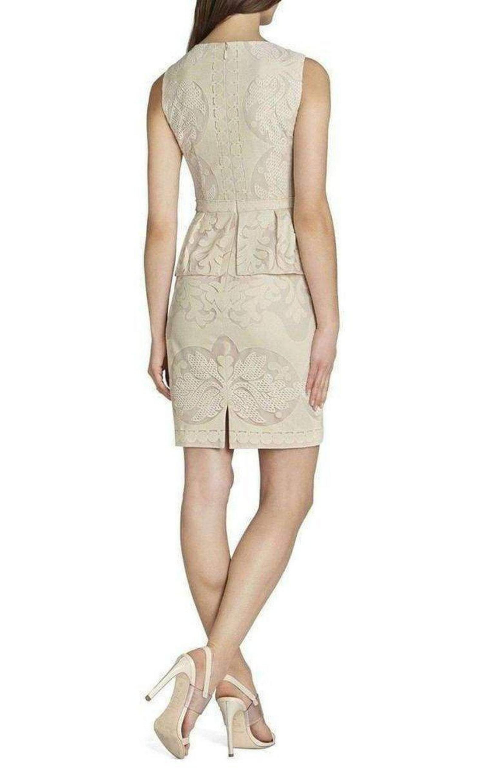 BCBGMAXAZRIA - Etna Lace Peplum Sheath Dress - 3