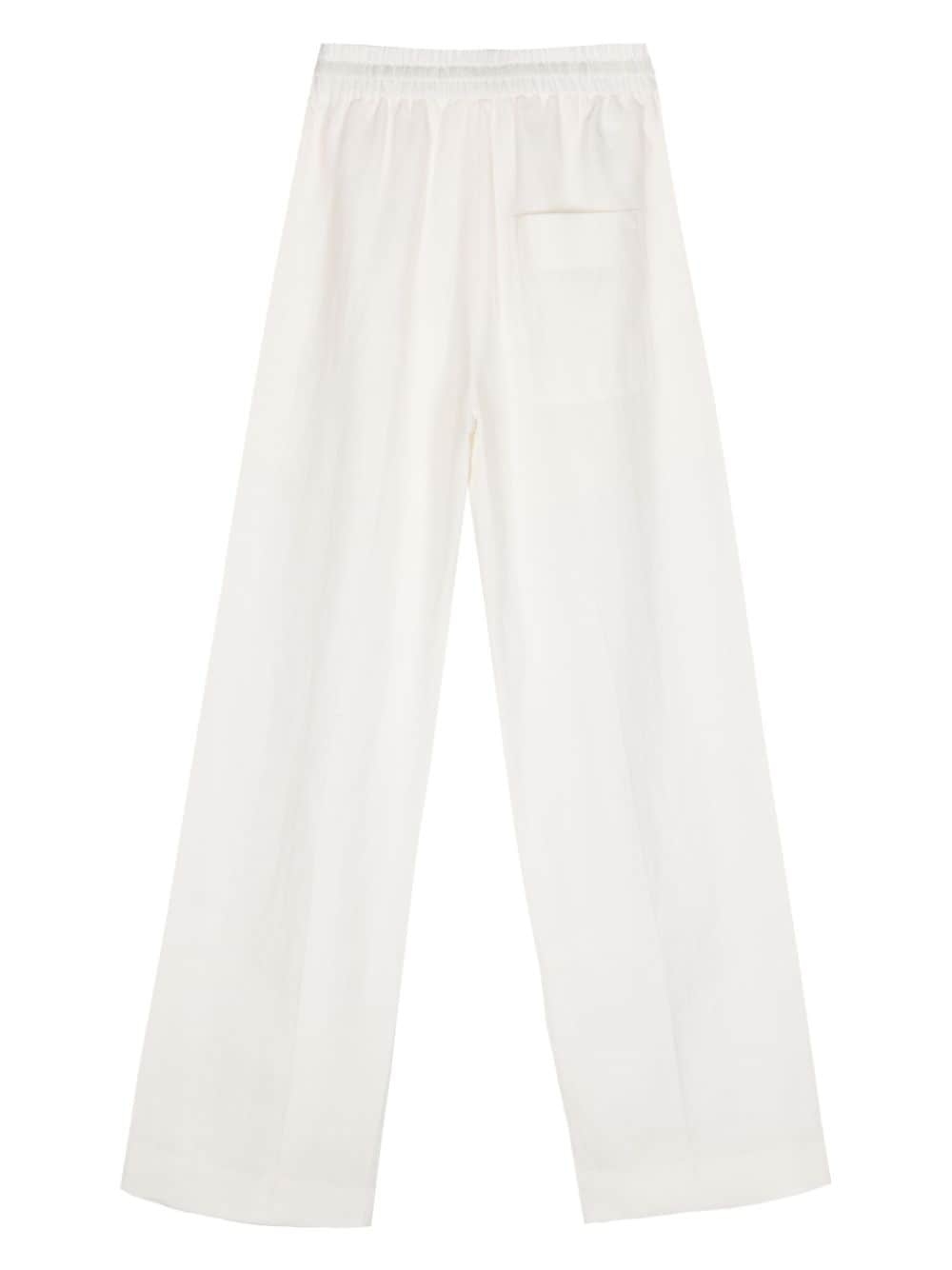 Linen wide-leg trousers - 2