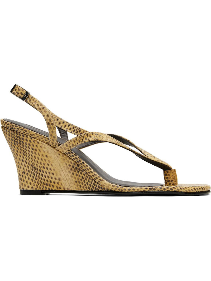 Beige Wedge Heeled Sandals 1