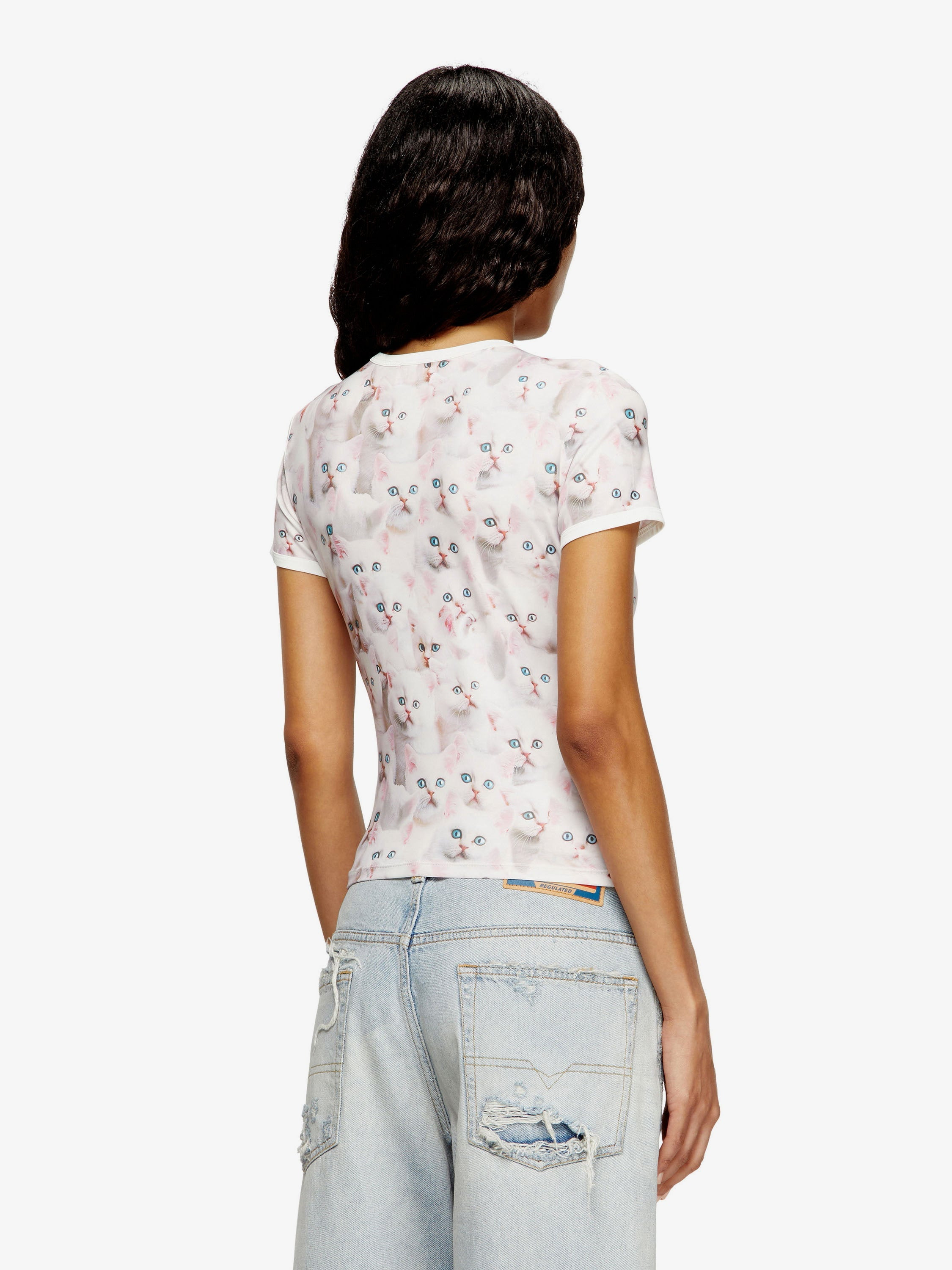 Diesel T-Unclau Stretch Fabric T-Shirt - 4