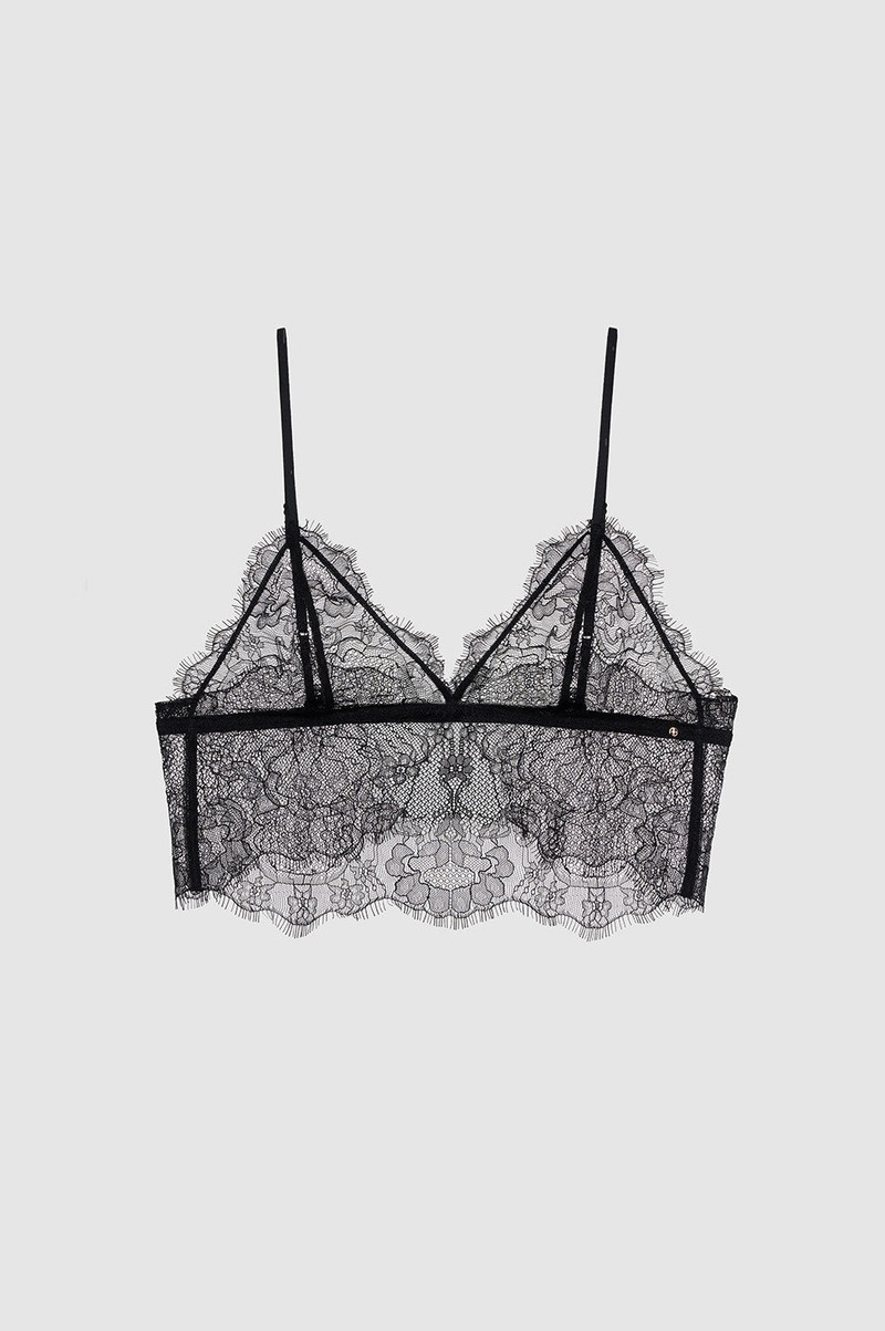 Lace Bralette - Black - 1