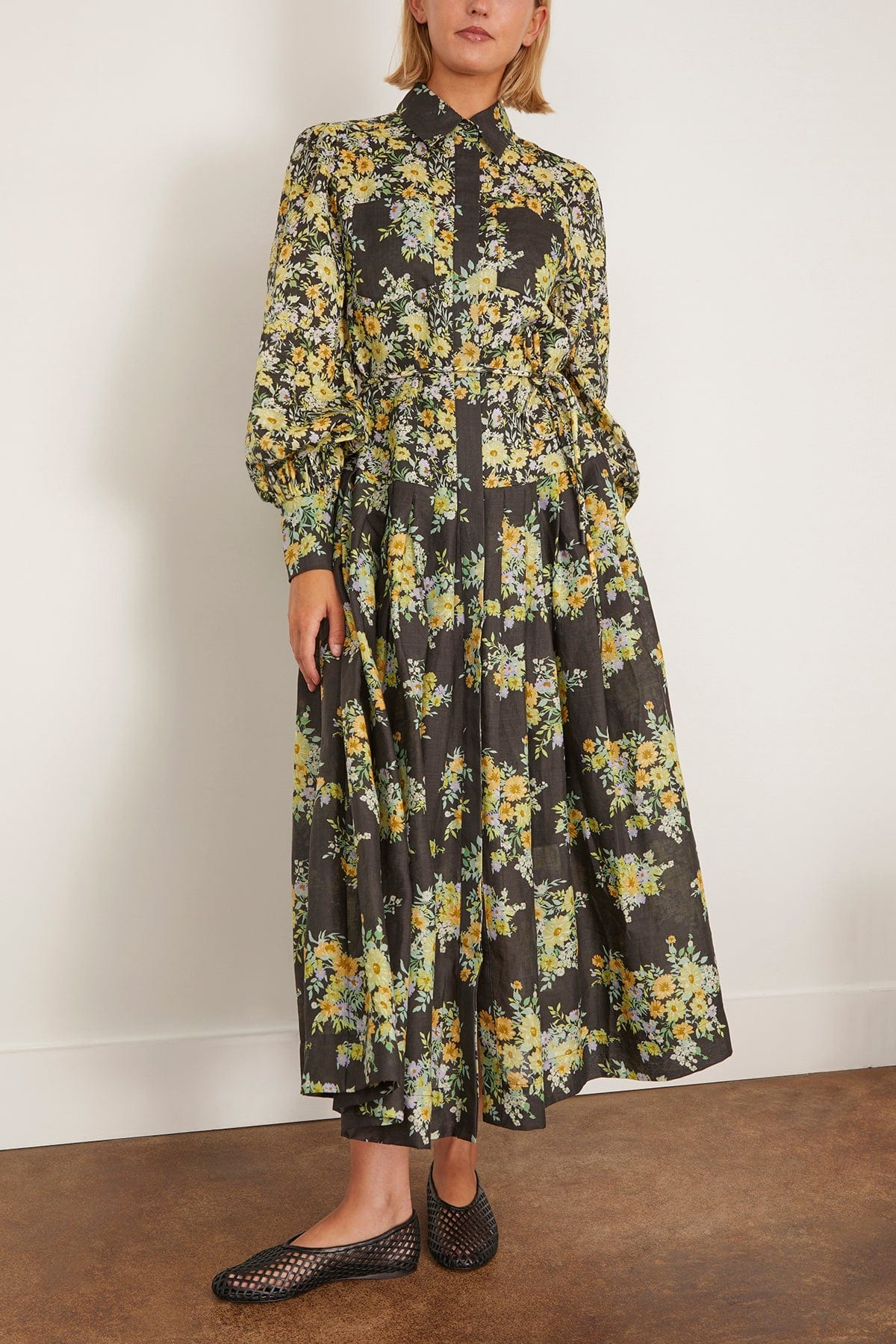 Nina Shirtdress in Black - 3