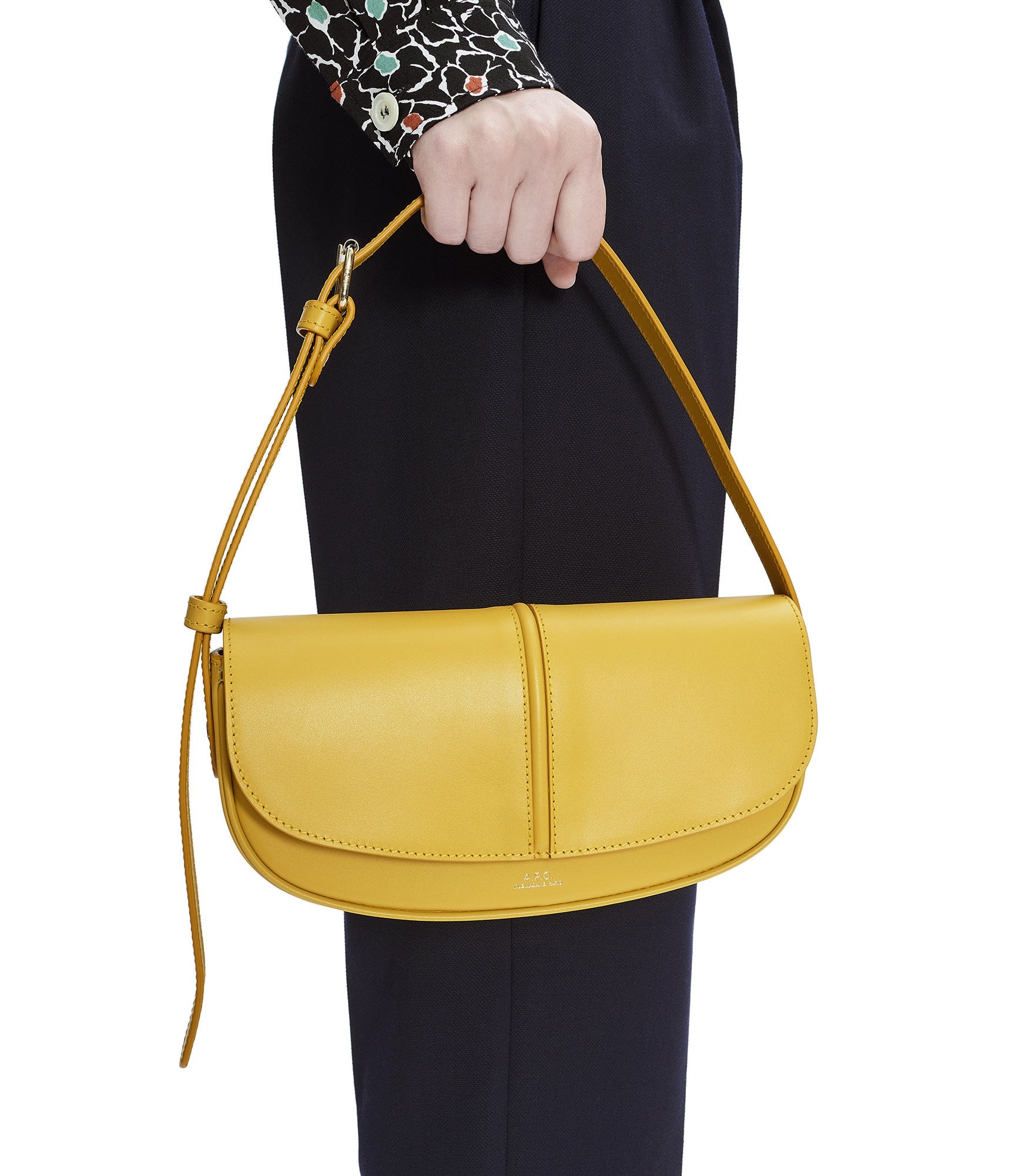 A.P.C. Betty leather shoulder bag - Yellow