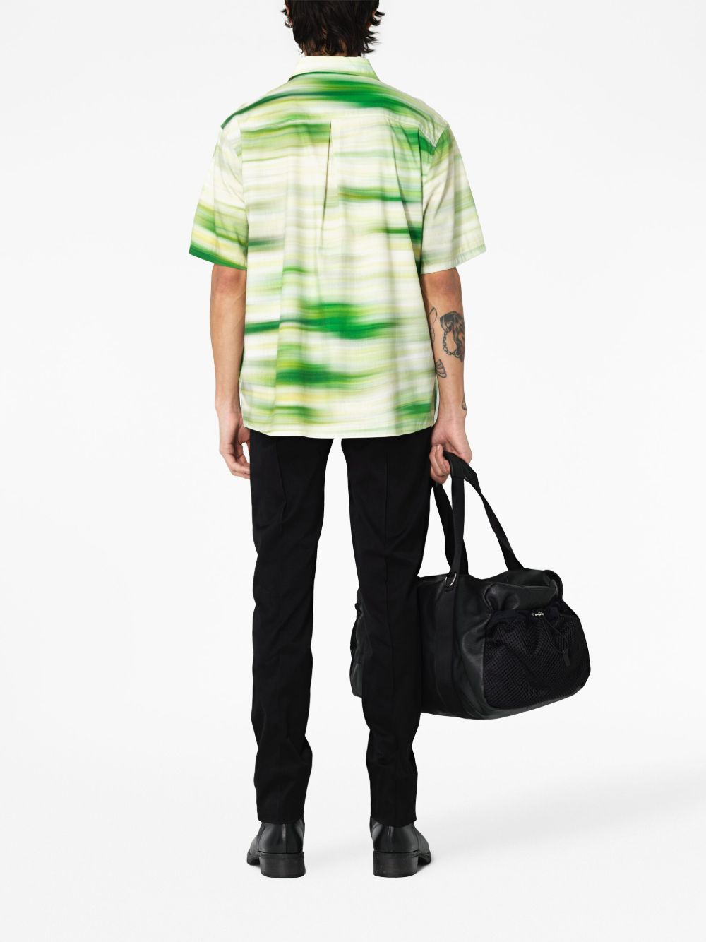 abstract-pattern short-sleeve shirt - 4