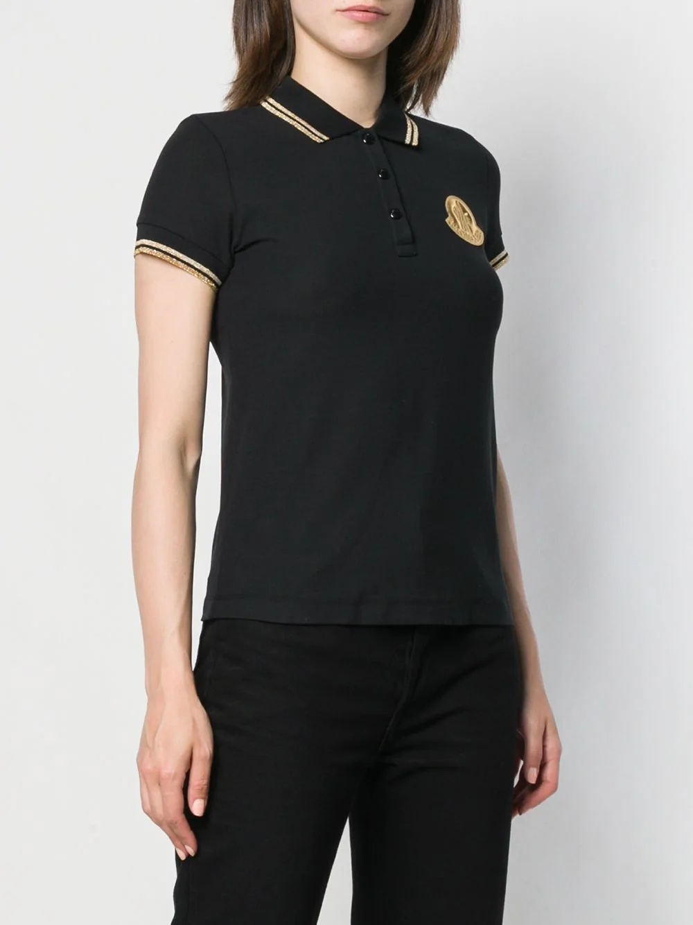 logo patch polo shirt - 3