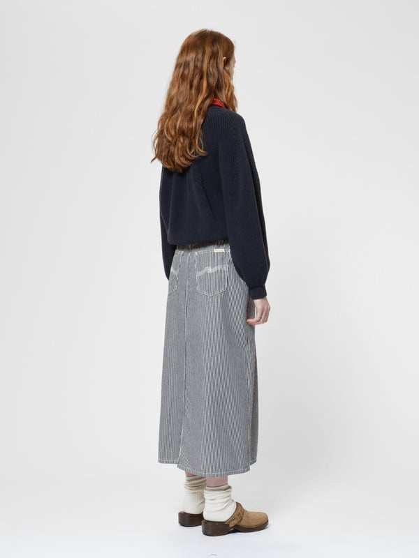 Anna Hickory Striped Skirt Blue/Offwhite - 3