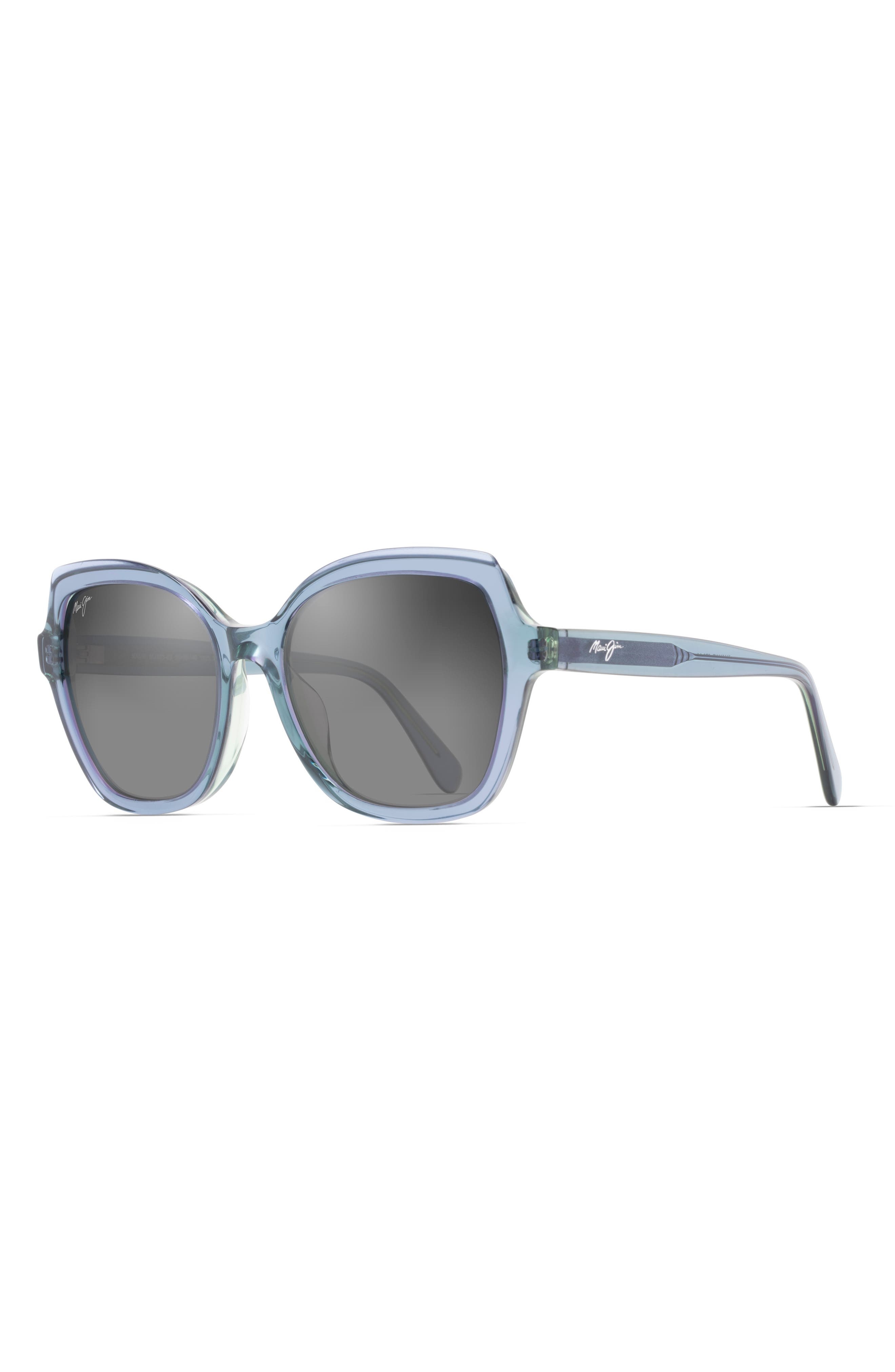 Maui Jim Mamane 55mm Polarized Butterfly Sunglasses in Teal at Nordstrom - 2