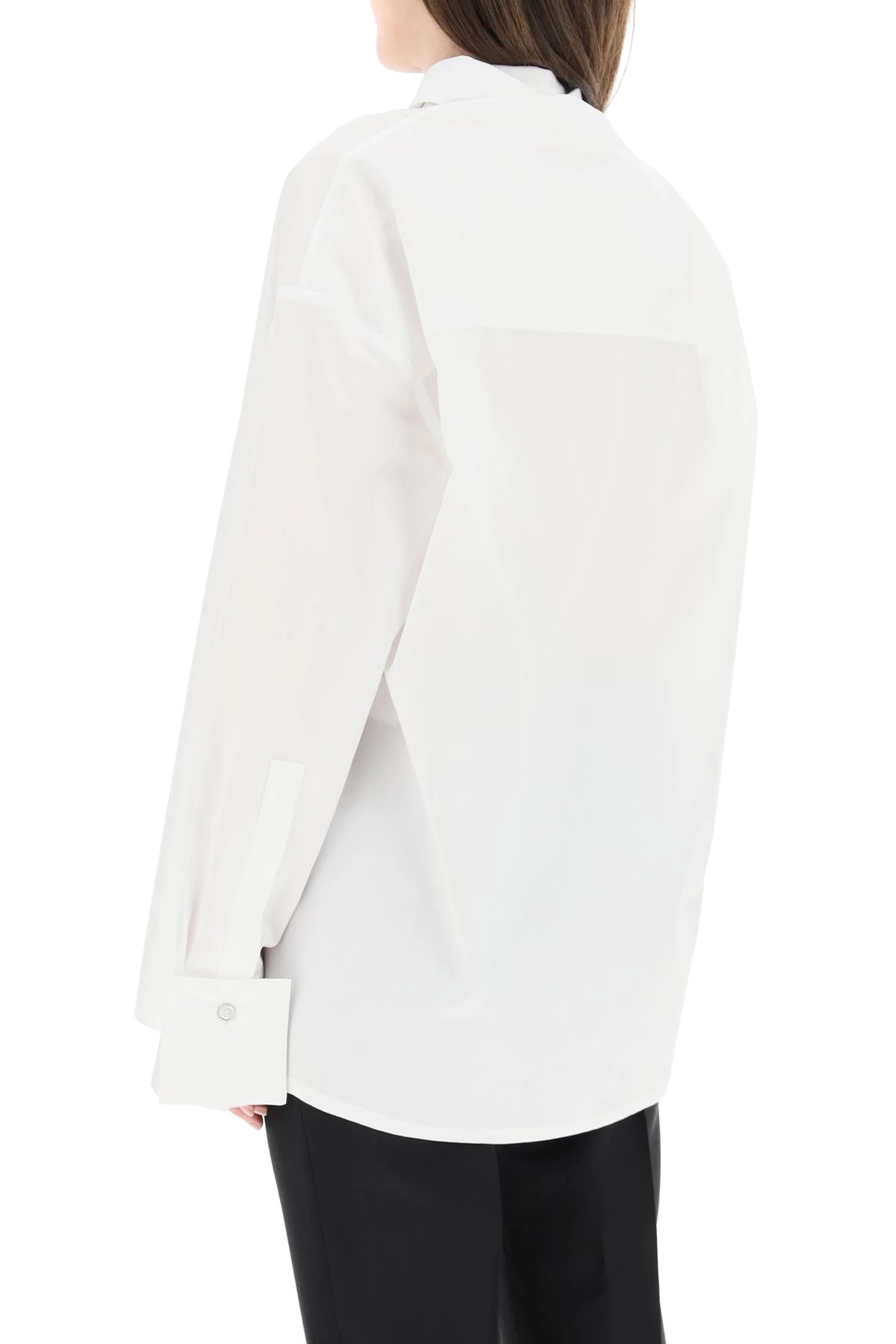 OVERSIZED SHIRT WITH DRAPING - 4