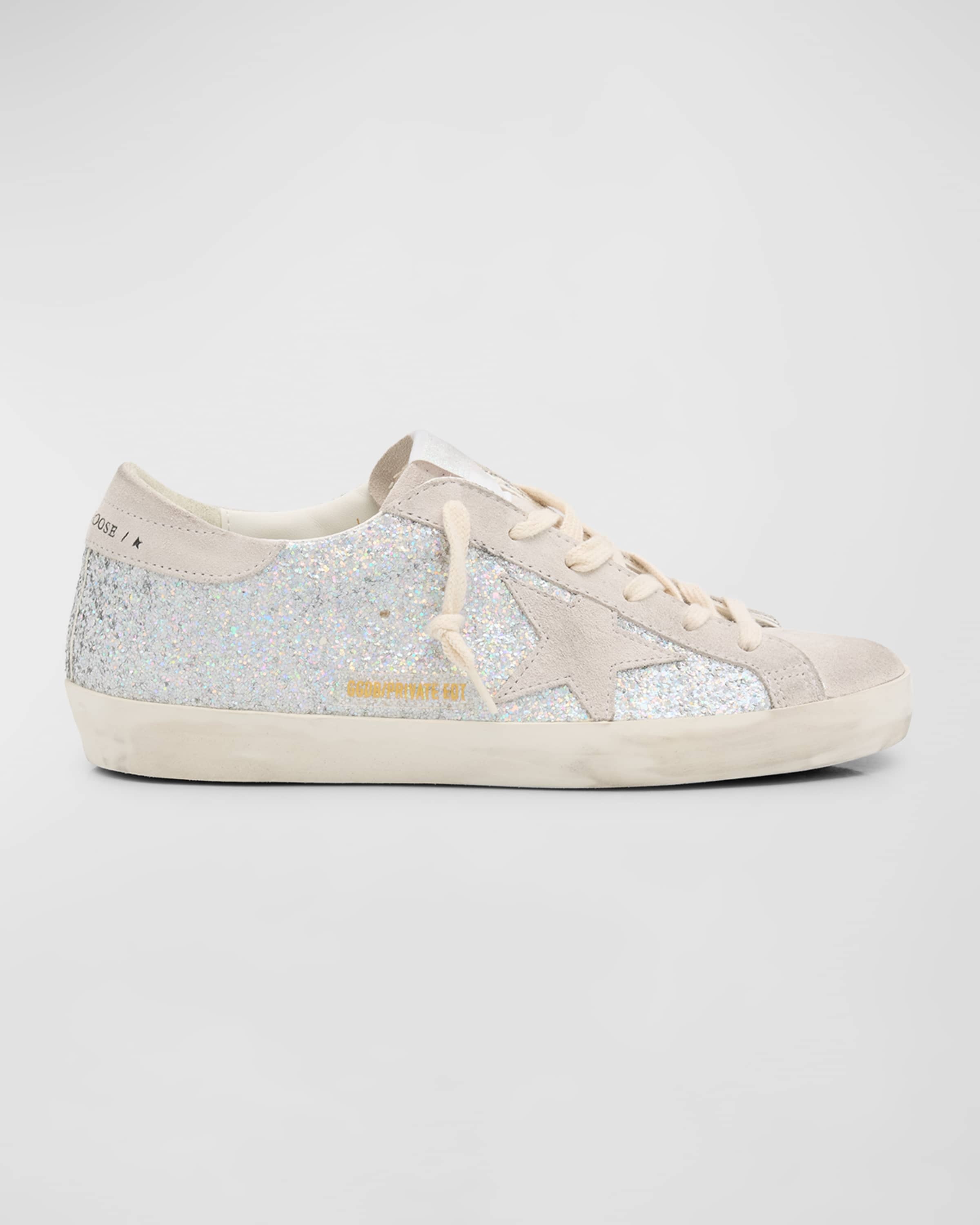 Super Star Glitter Leather Low-Top Sneakers - 1