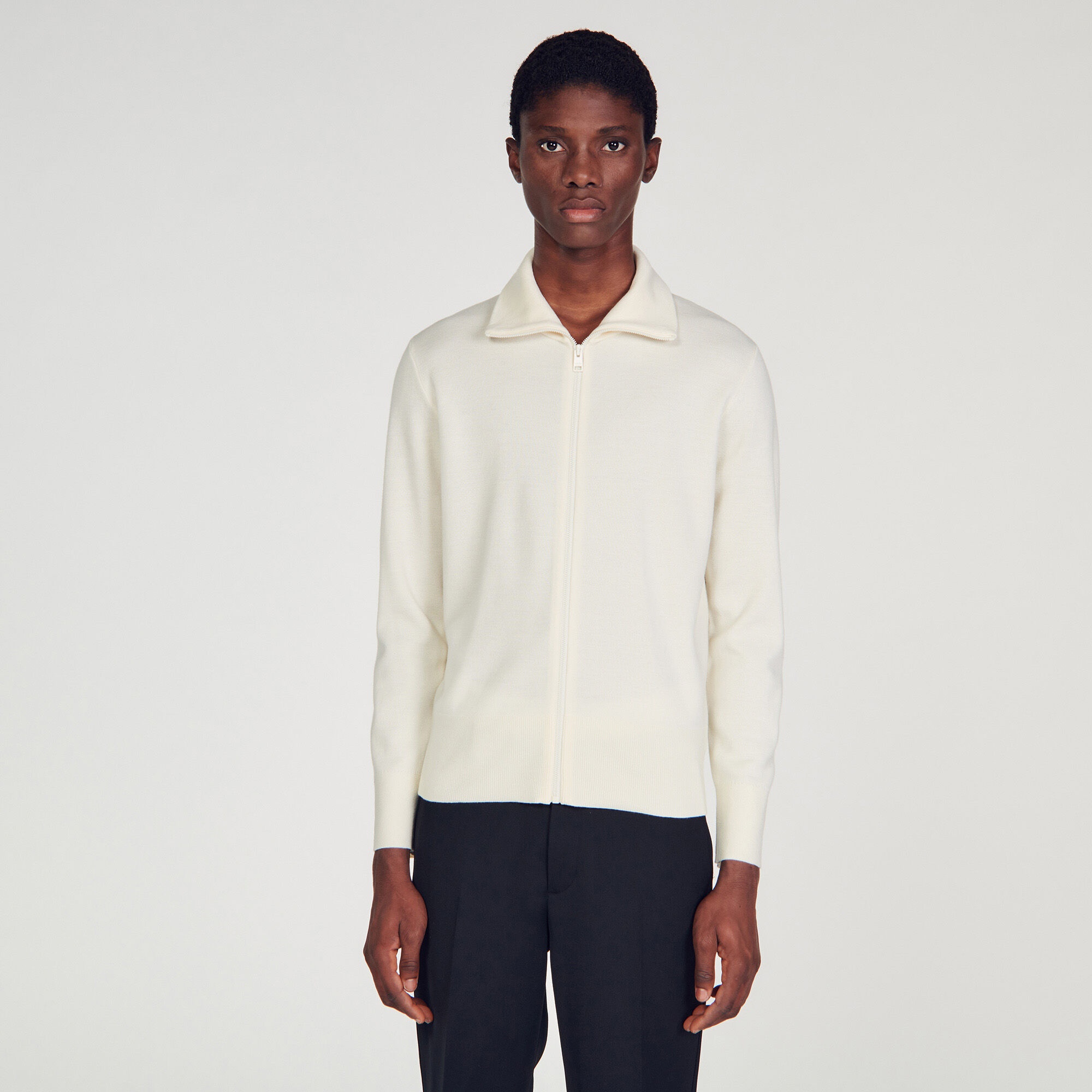 ZIP-UP WOOL CARDIGAN - 5