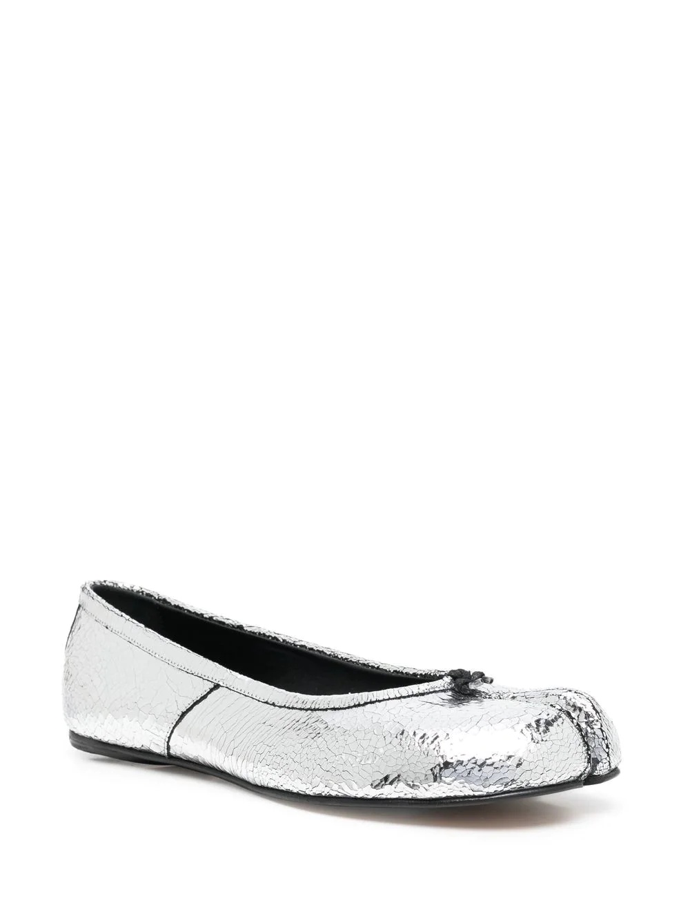 metallic-finish Tabi ballerina shoes - 2