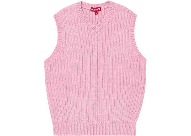 Supreme Supreme Chenille Sweater Vest Light Purple outlook