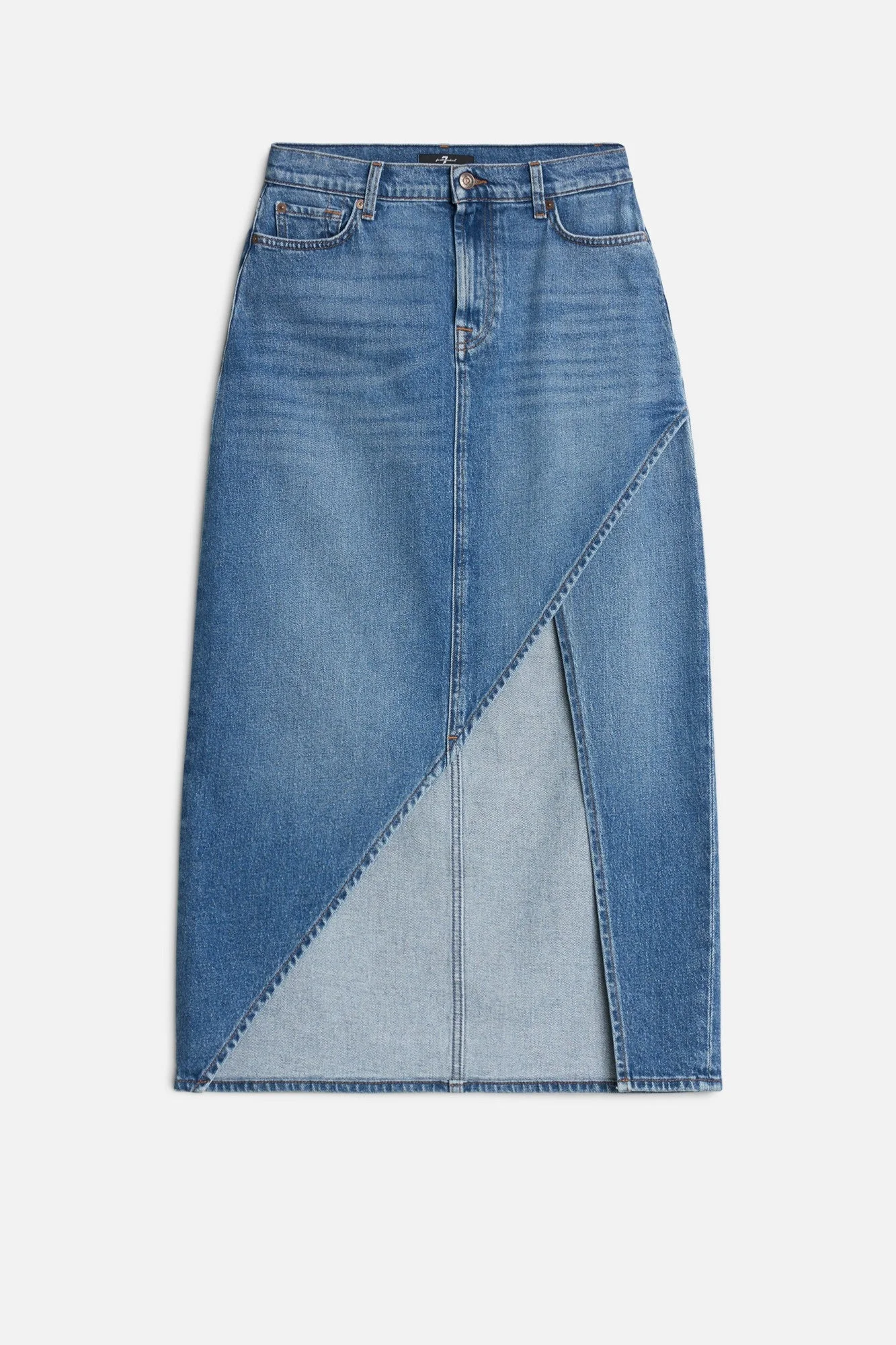 Libby Denim Slit Skirt in Weekend - 1