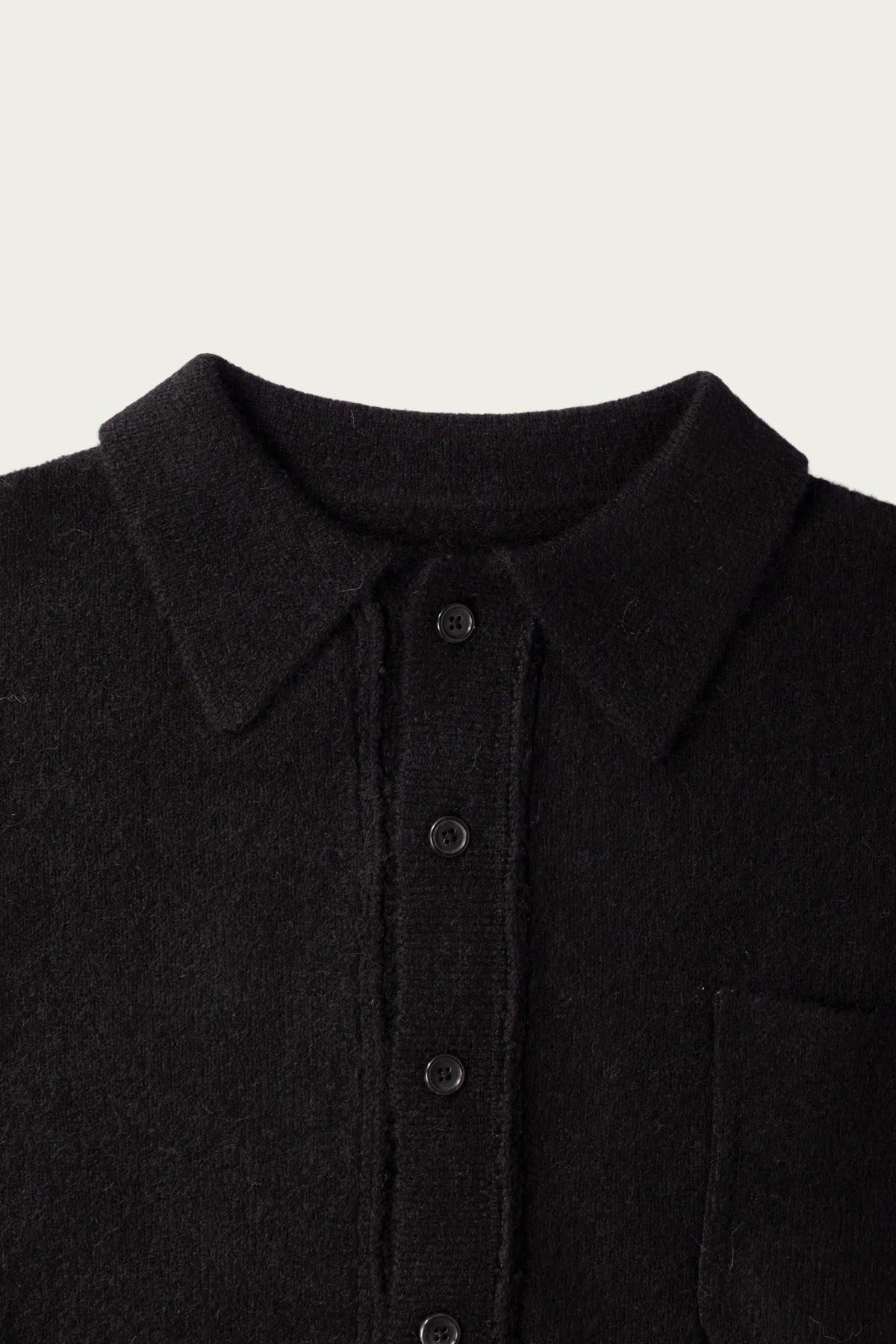 Hairy Cardigan - Black Alpaca Wool - 2