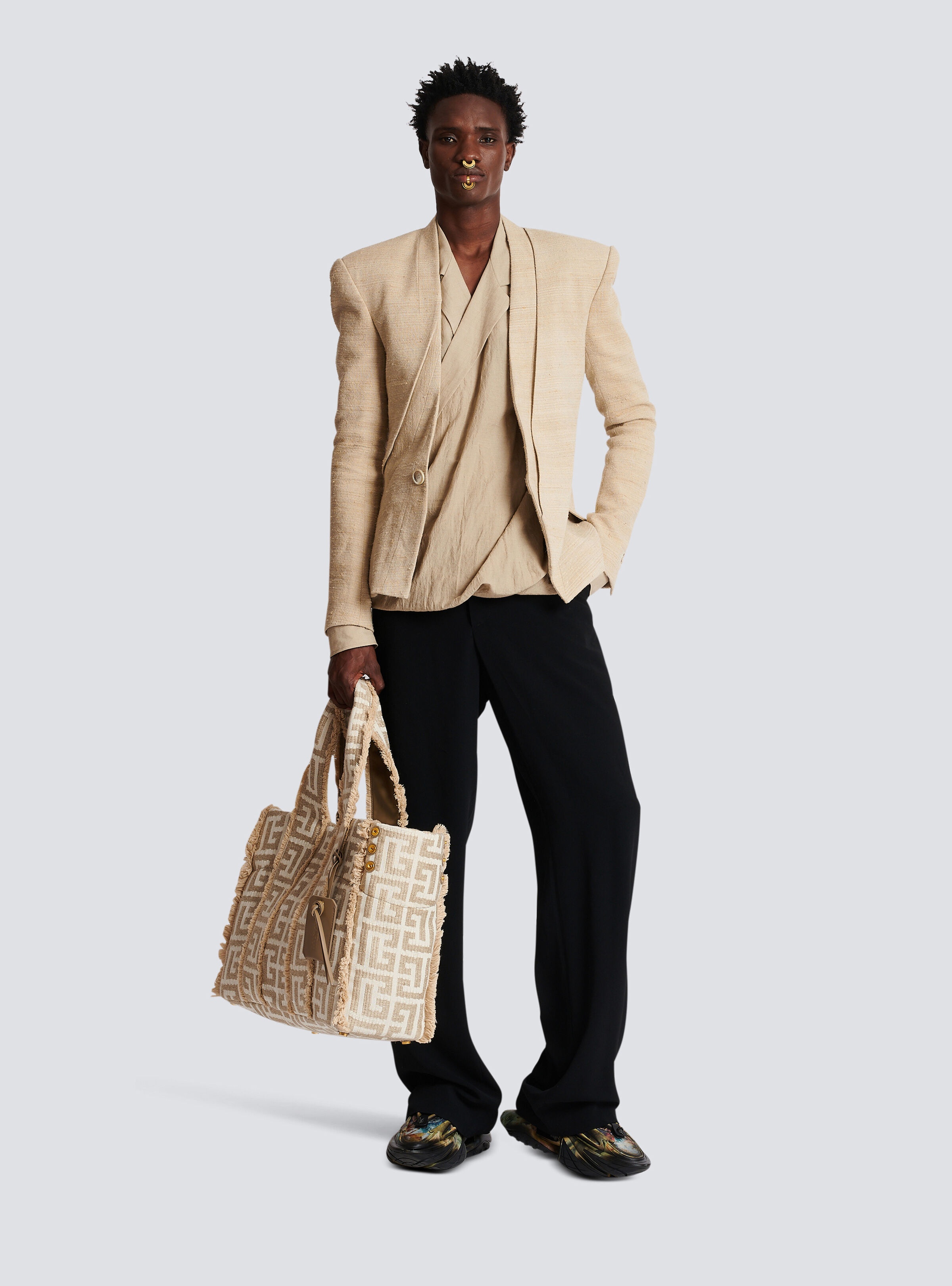 Cotton and linen draped shirt - 2