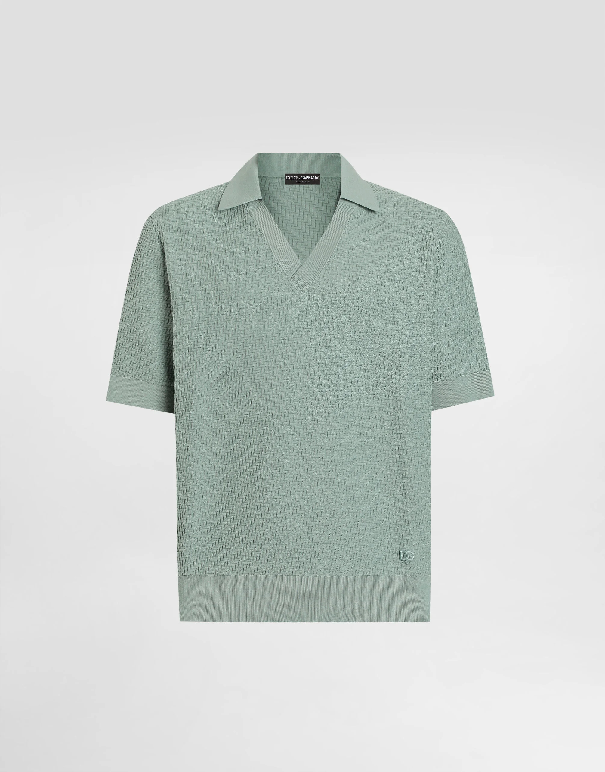 Micro-dot stitch polo shirt - 1