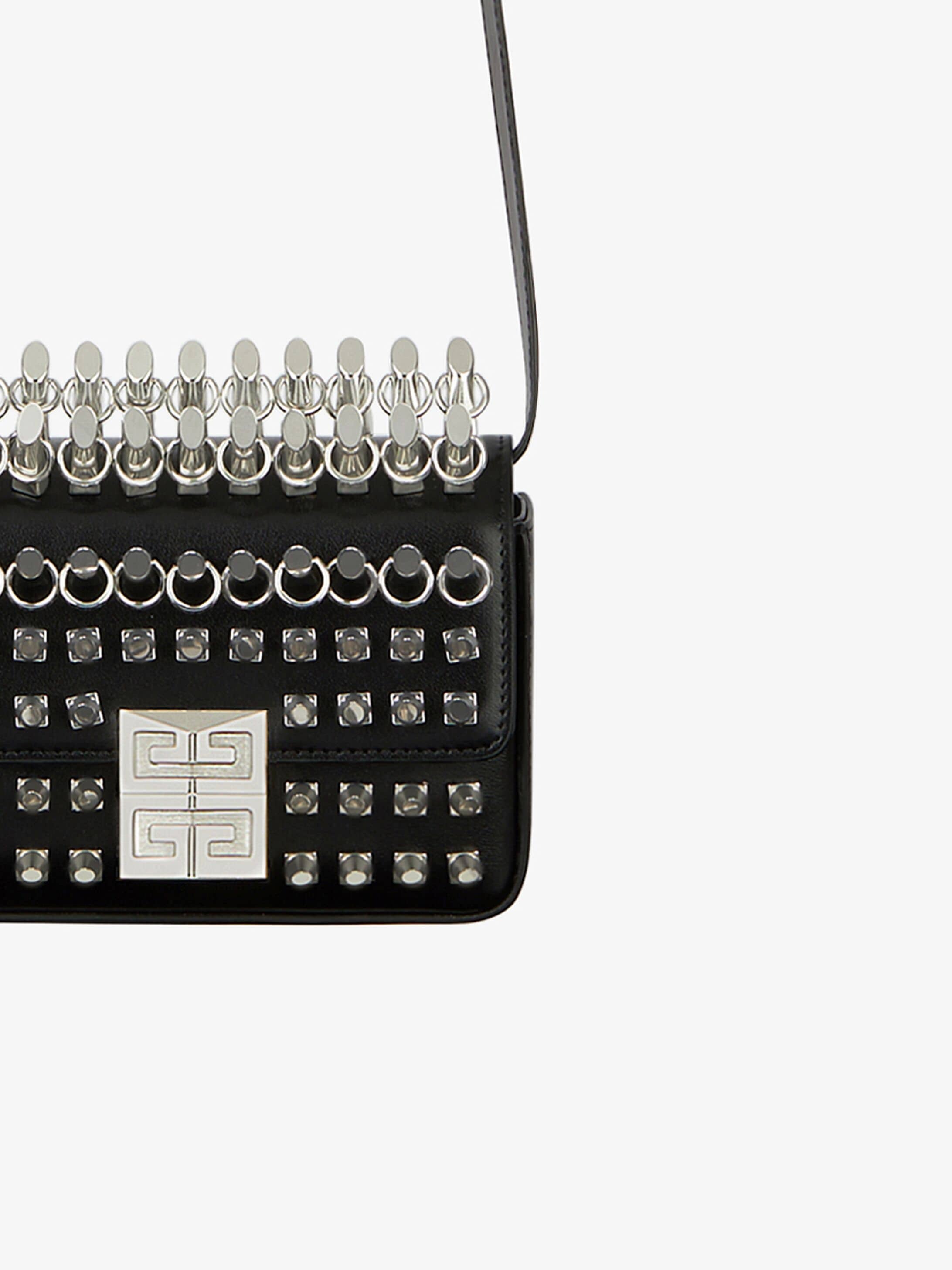 SMALL 4G BAG IN LEATHER WITH STUDS 6