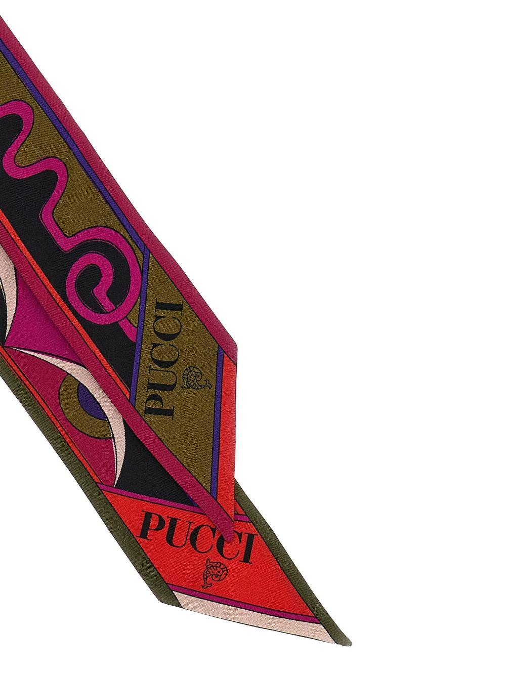 patterned silk bandeau scarf - 3