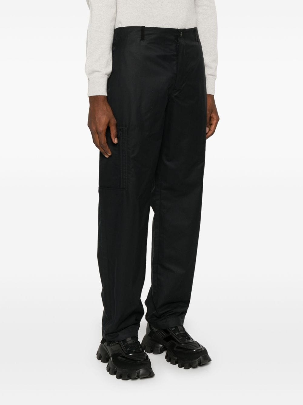 logo-patch cargo trousers - 3