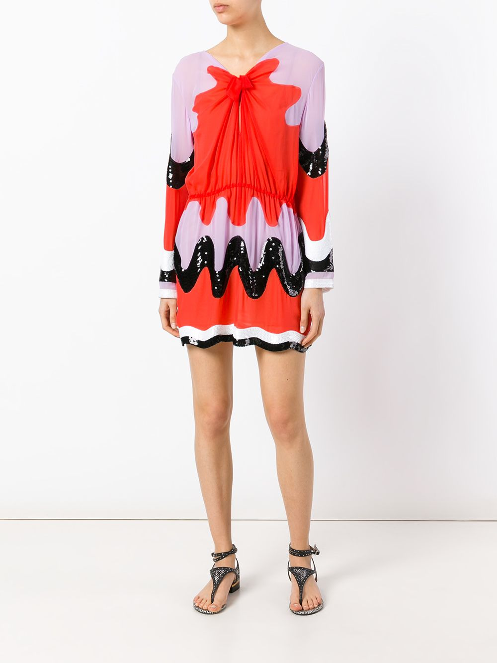 retro print dress - 2