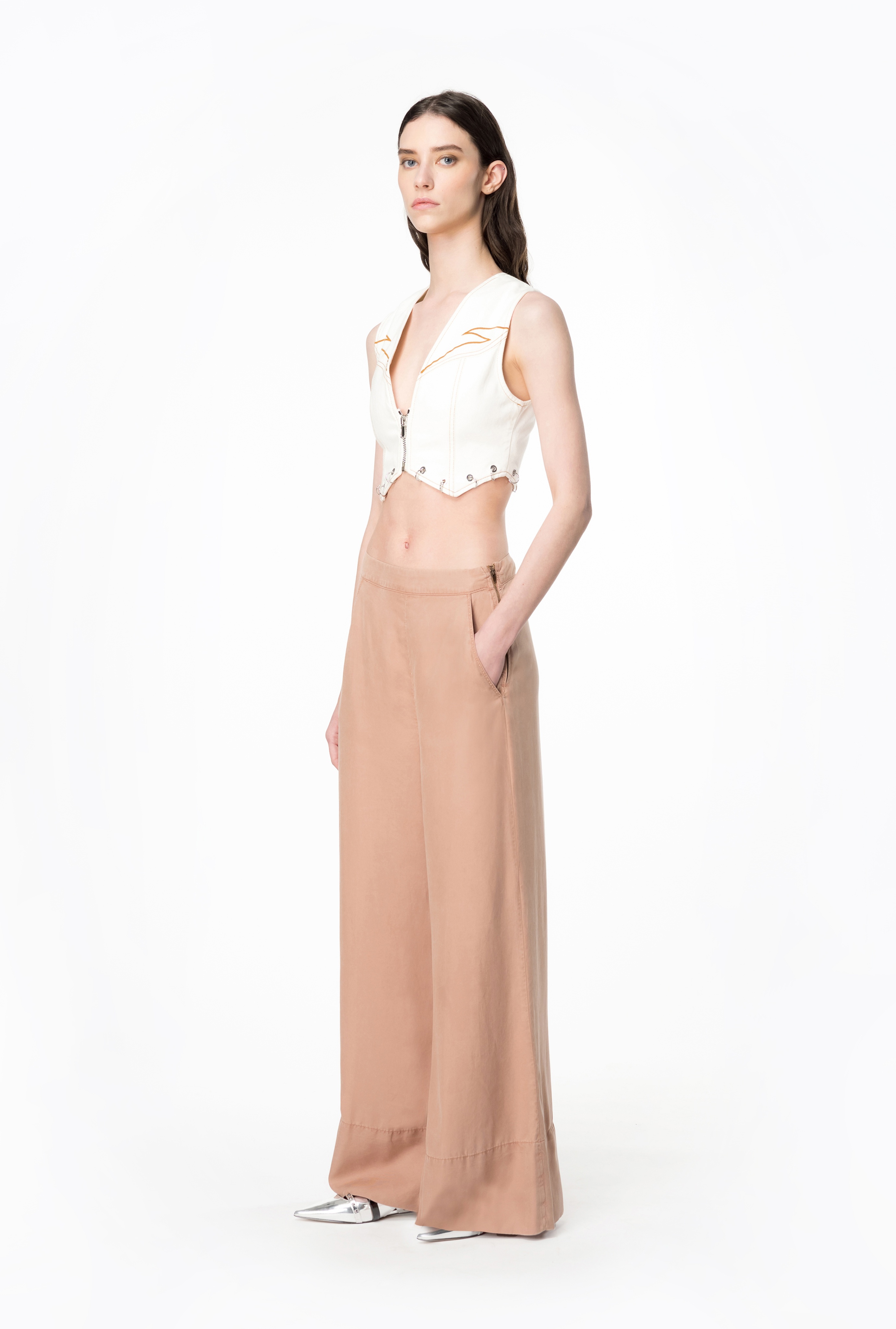 WIDE-LEG LYOCELL TROUSERS - 3