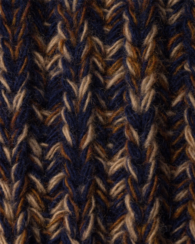 Nappa leather and mélange knit gloves 3