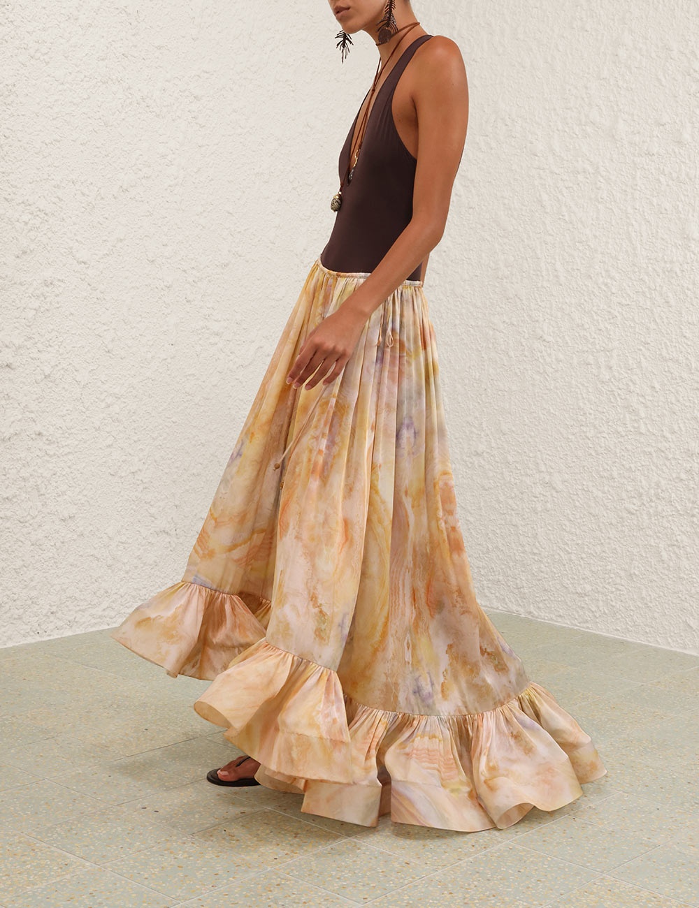 BALANCE FLOUNCE MAXI SKIRT - 8