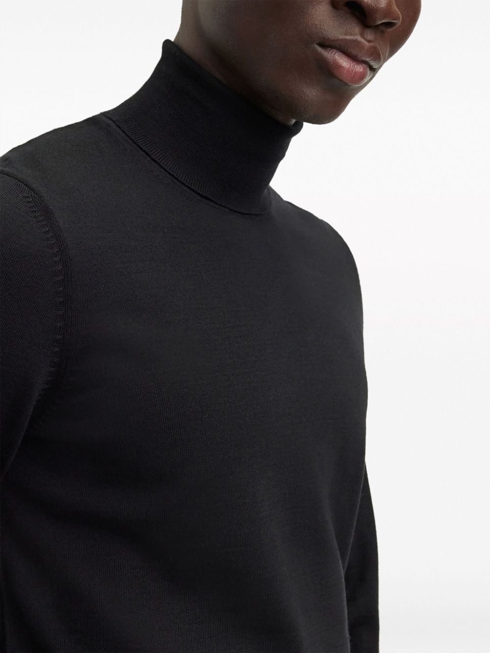 cotton roll-neck jumper - 5