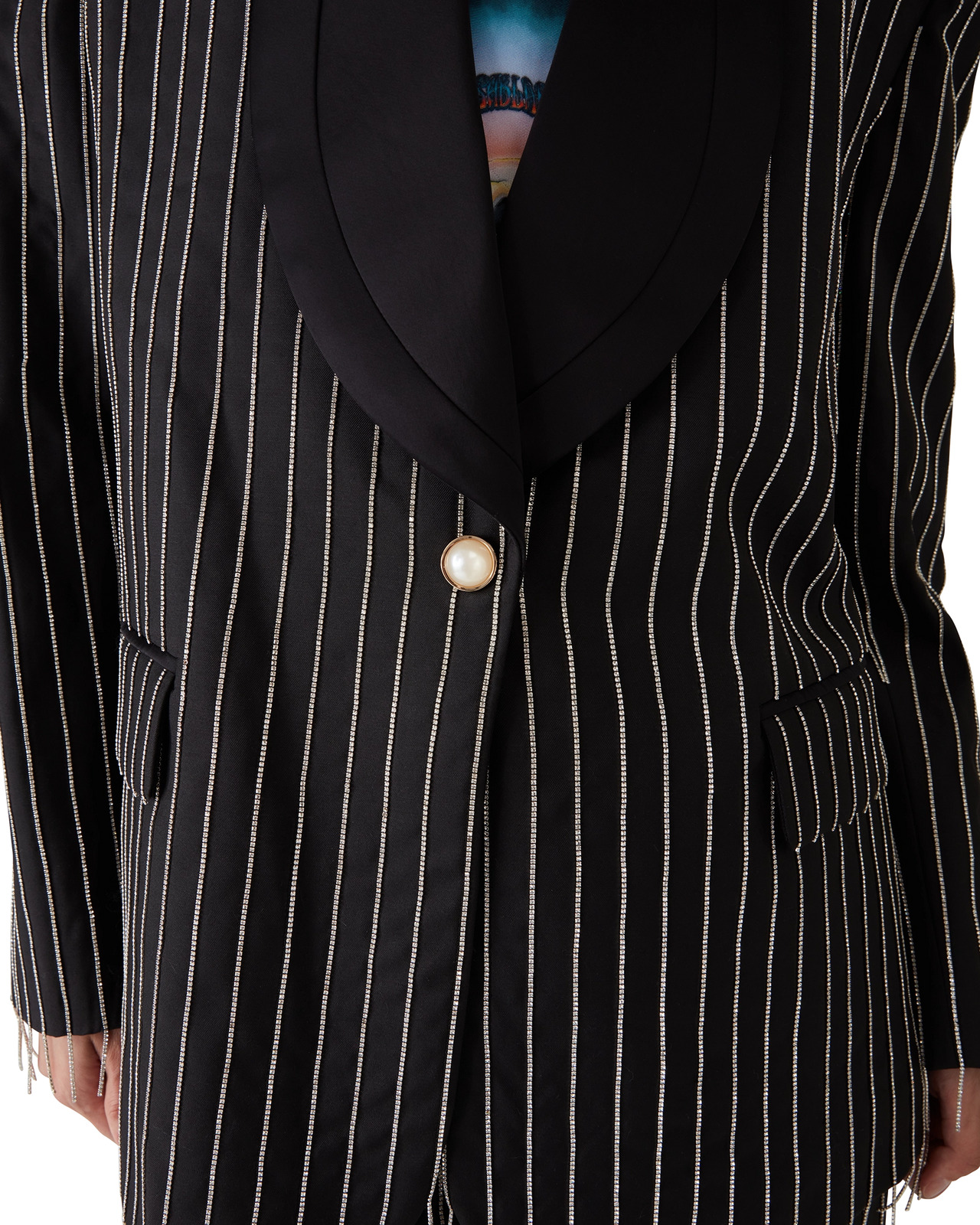 Crystal Embellished Tailored Jacket | Casablanca Paris - 5