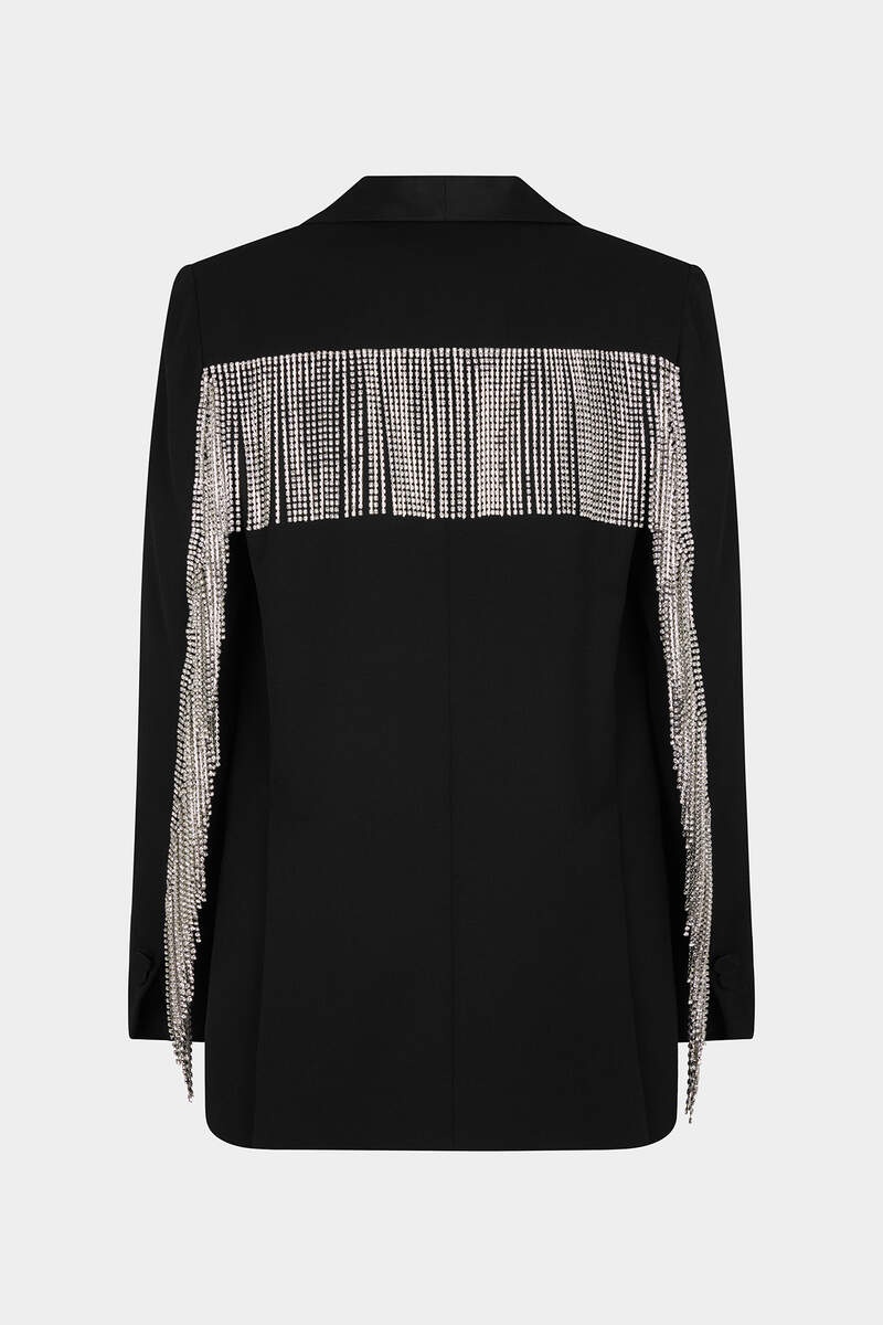 CRYSTAL FRINGED BLAZER - 2