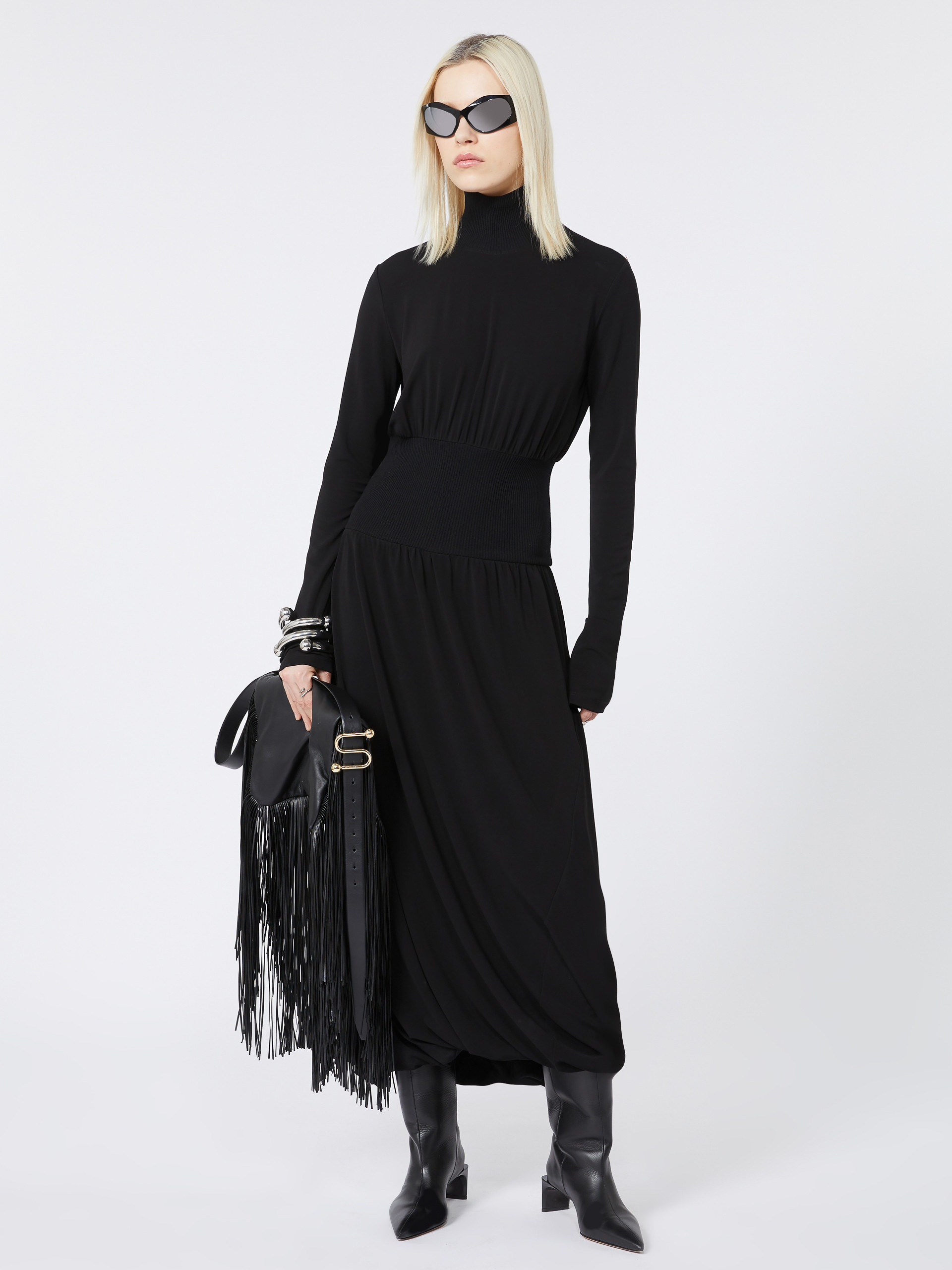 CINE Knitted-insert dress - 2