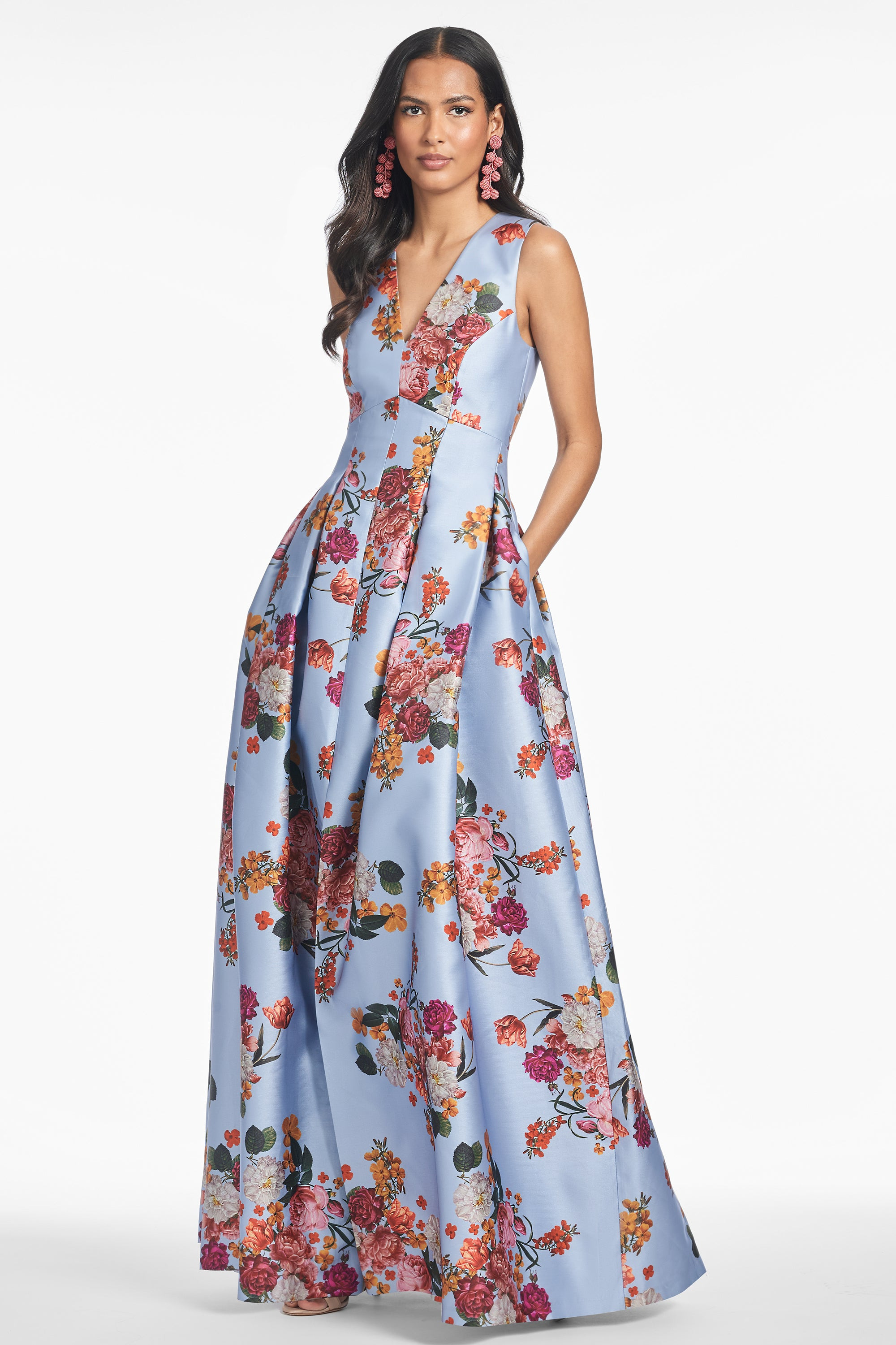 BROOKE GOWN - GLACIAL BLUE BRIGHT BOUQUET - 2