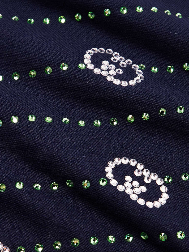 Crystal-Embellished Cotton-Jersey Sweatshirt 4