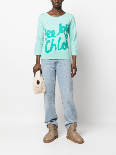 See by Chloé logo-print long-sleeved T-shirt outlook