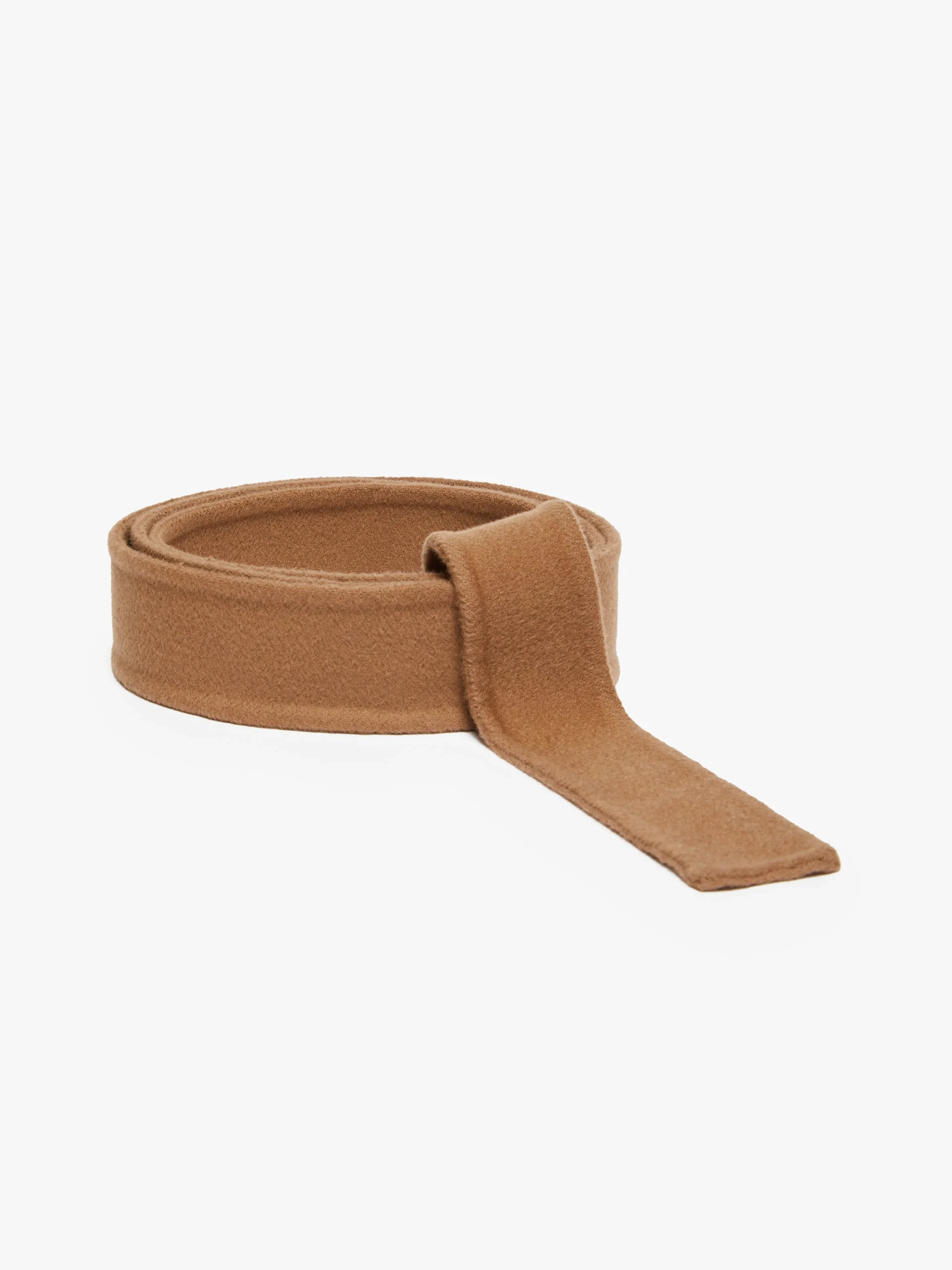 Wool self-tie belt - BROWN BRONZE - 1