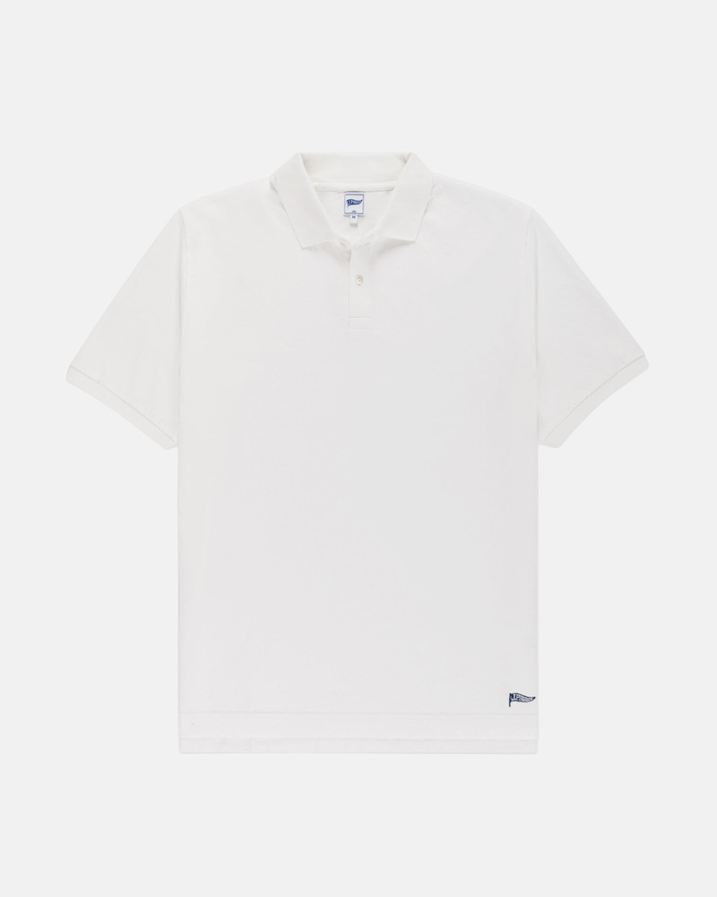 WHITE PIQUE POLO - TRIM FIT 1
