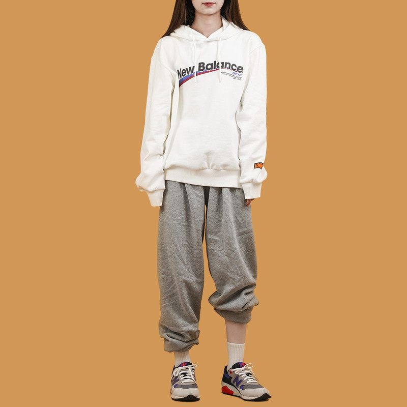 New Balance New Balance hooded Casual Pullover Couple Style White NCA34013-IV outlook